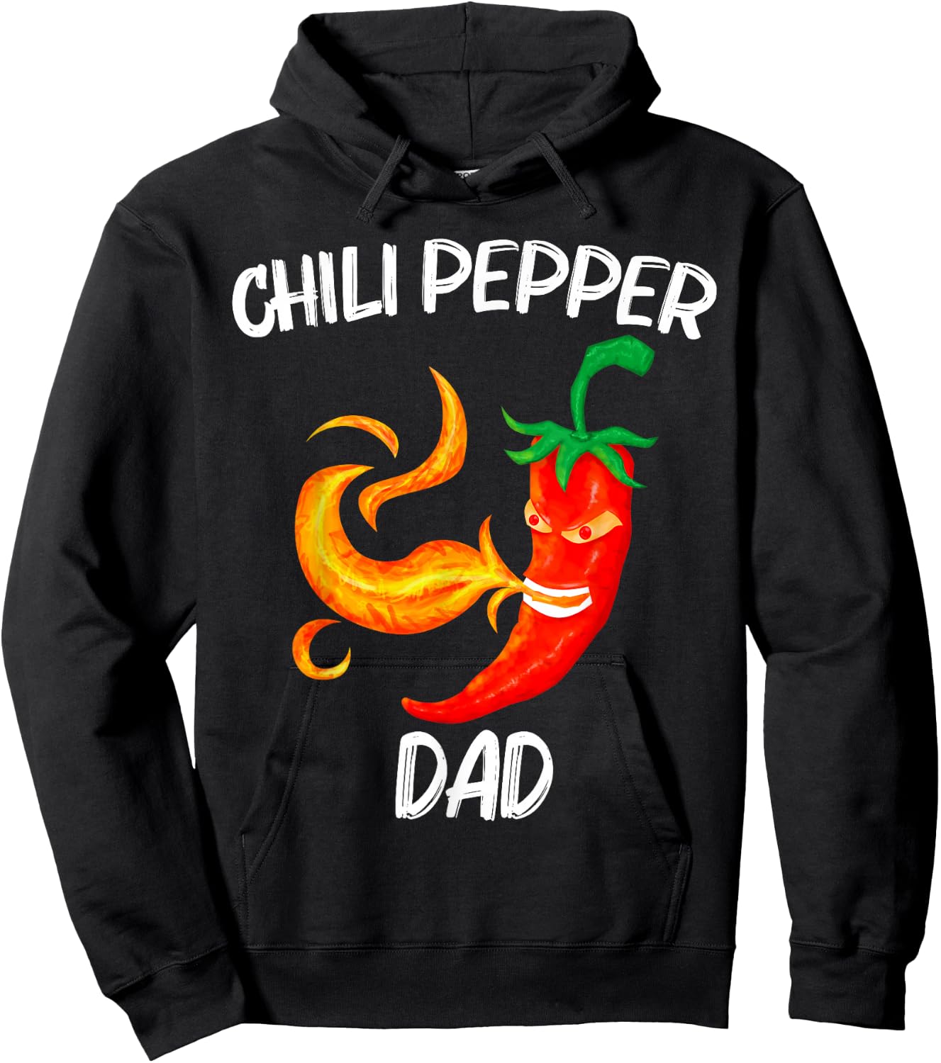 Funny Chili Pepper For Dad Father Red Spicy Flaming Jalapeno Hoodie - Hoodie | Black