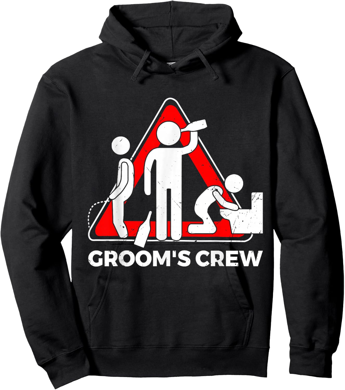 Groom's Crew T Shirt | Groom Groomsmen | Bachelor Party Hoodie - Hoodie | Black
