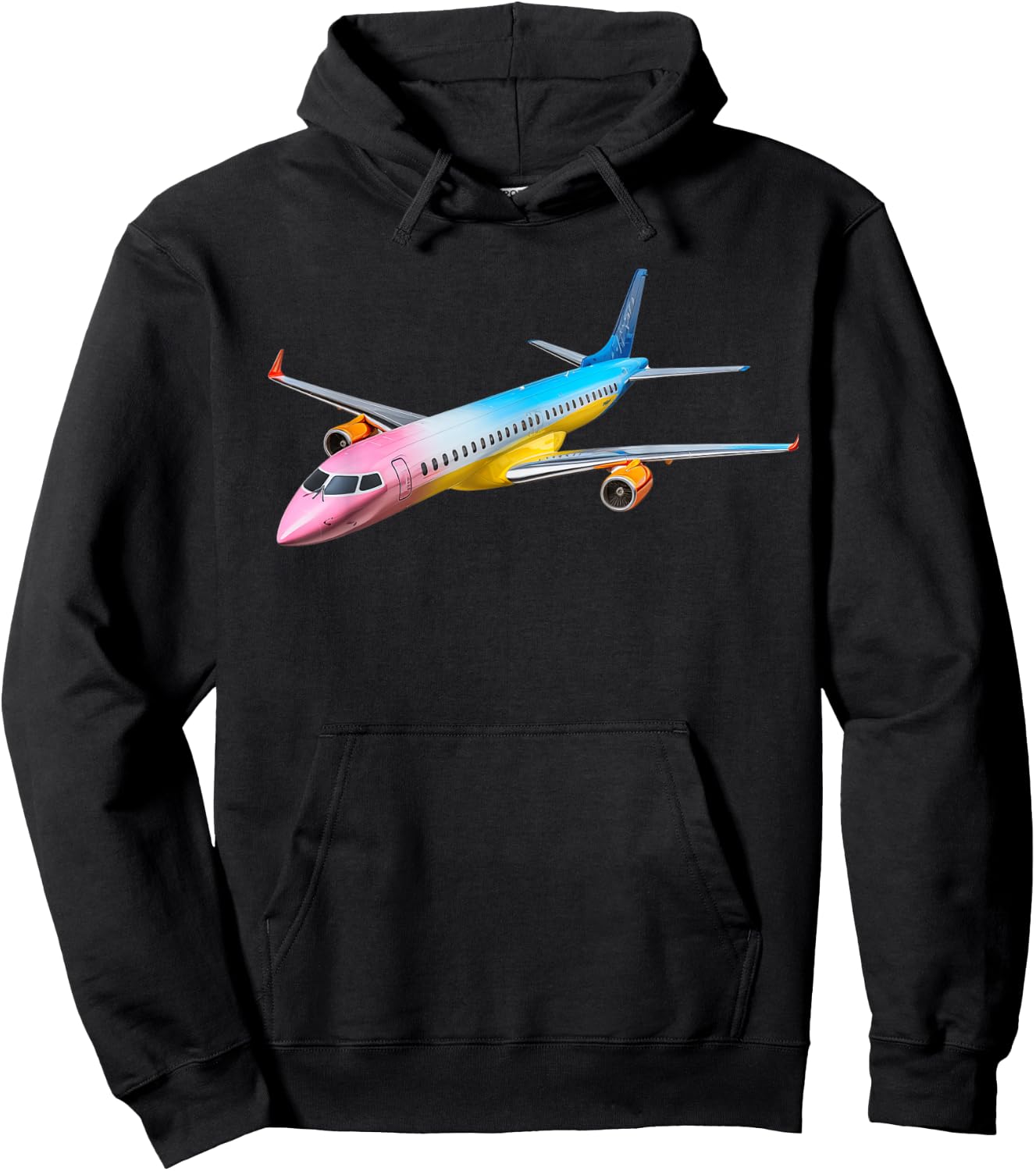 Aviation ERJ 175 Embraer Airplane Hoodie - Hoodie | Black