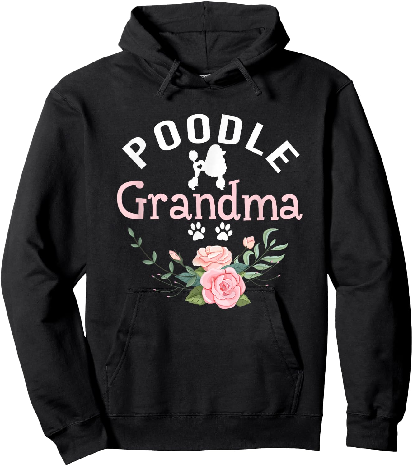 Poodle Grandma Gifts Mom Poodle Dog Lover Christmas Hoodie - Hoodie | Black