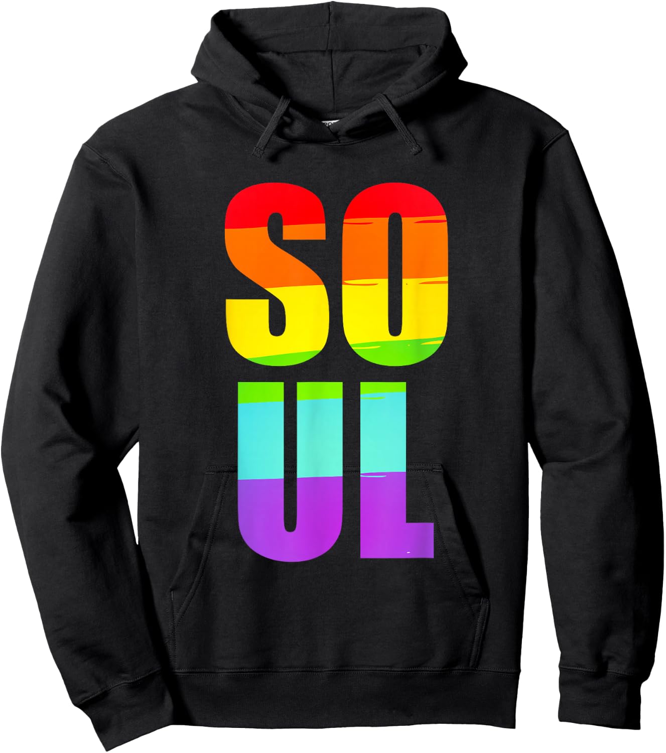 Soul Mate LGBTQ Pride Matching Gay Lesbian Couple Rainbow Hoodie - Hoodie | Black