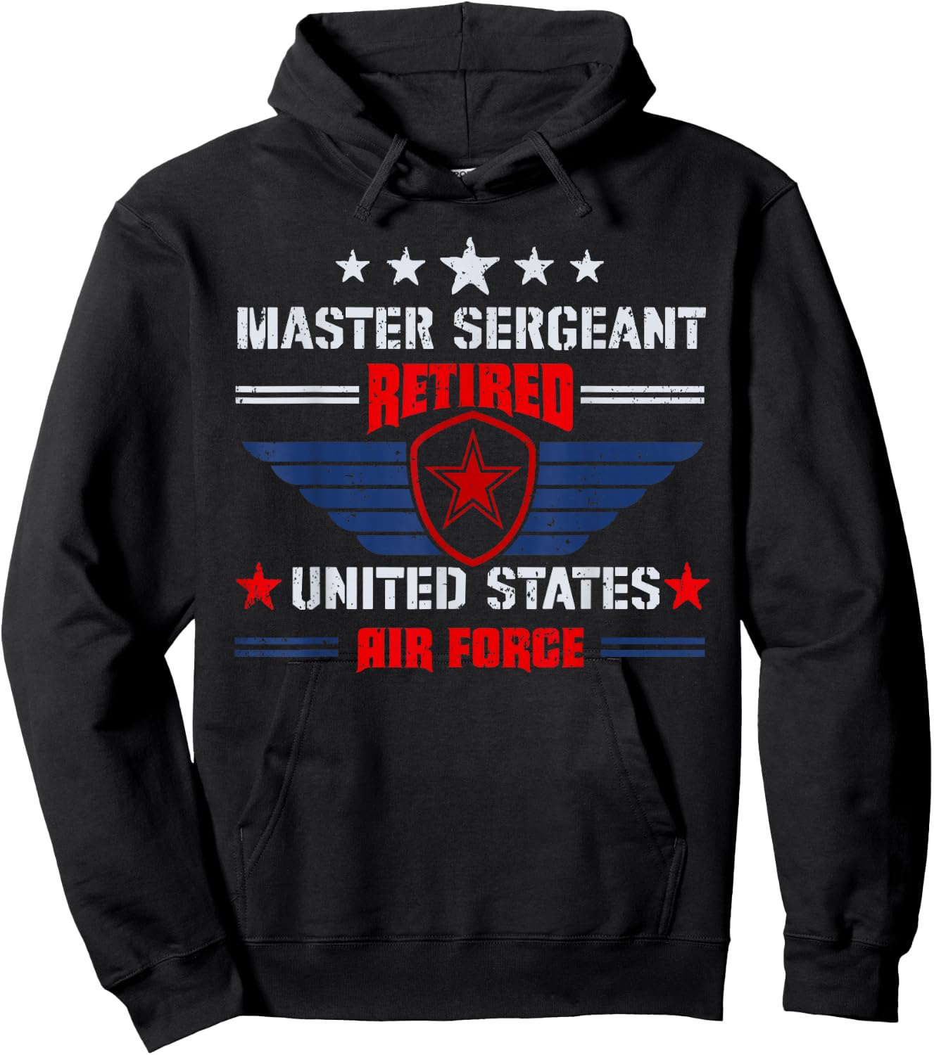Master Sergeant Retired Air Force Military Retirement Hoodie - Hoodie | Black