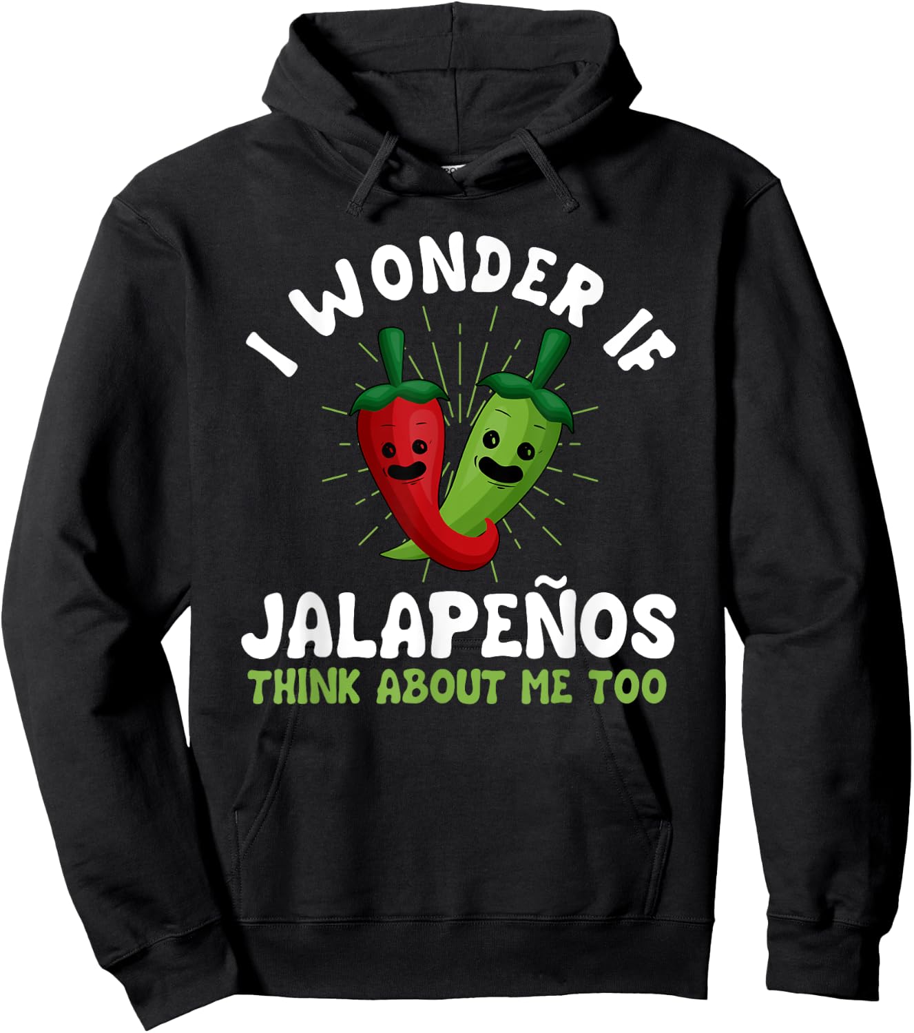 Funny Jalapeno Design Chili Pepper Hoodie - Hoodie | Black
