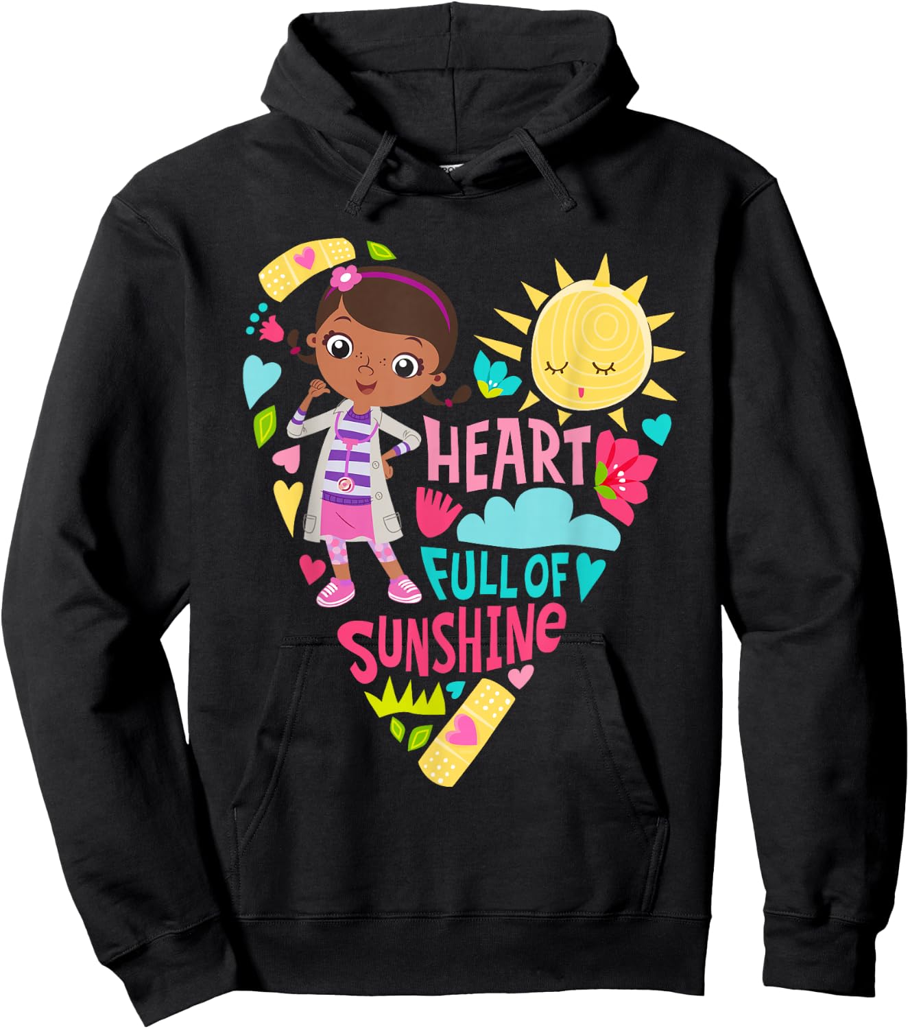 Disney Doc McStuffins Heart Full of Sunshine Girls’ Hoodie - Hoodie | Black