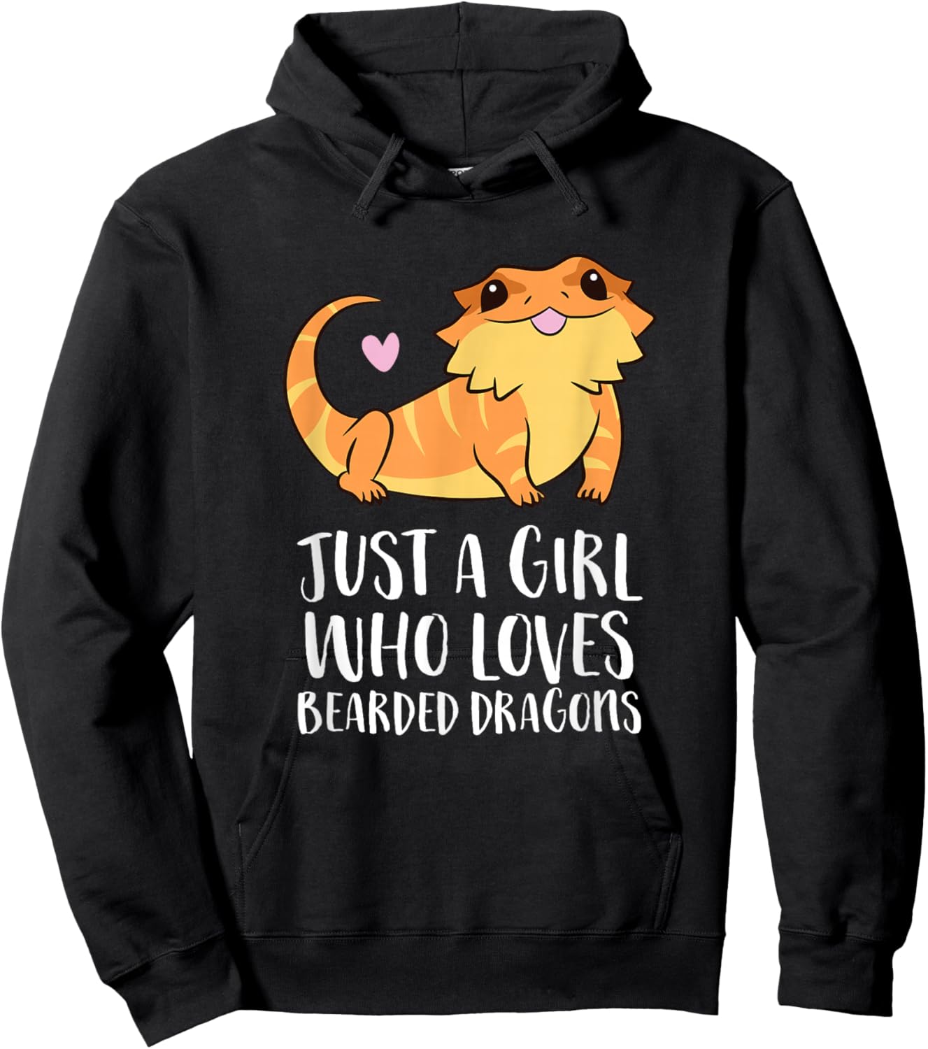 Just a Girl Who Loves Bearded Dragons Lizard Reptile Small Hoodie - Hoodie | Black