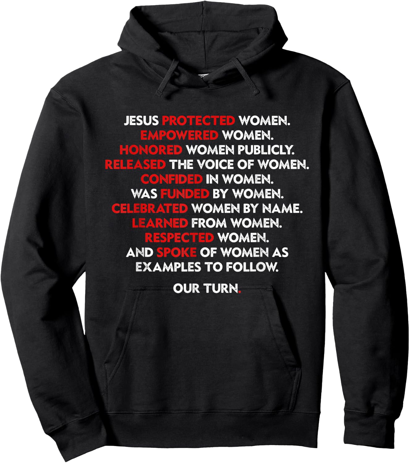 Jesus Protected Women Empowered Women Honored Women Publicly Hoodie - Hoodie | Black