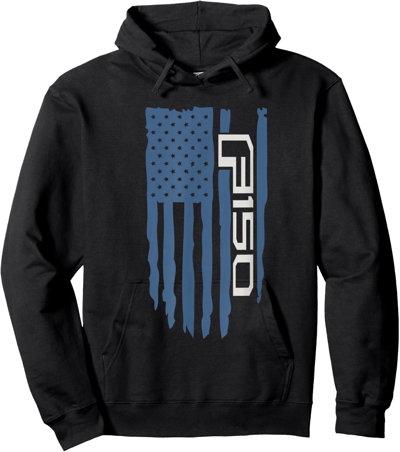Wandering Wheels F150 American Flag Hoodie - Hoodie | Black