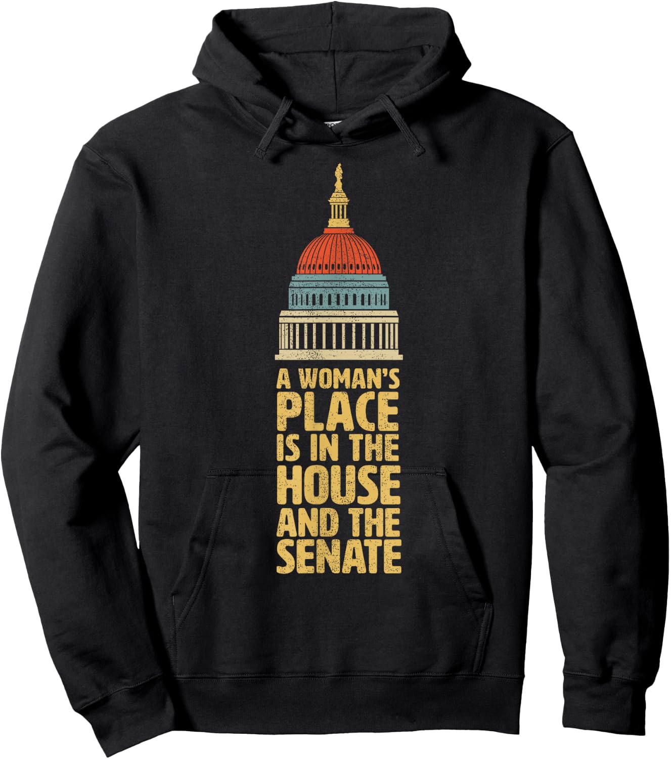A Womans Place is in the House and The Senate Gift Shirt Hoodie - Hoodie | Black
