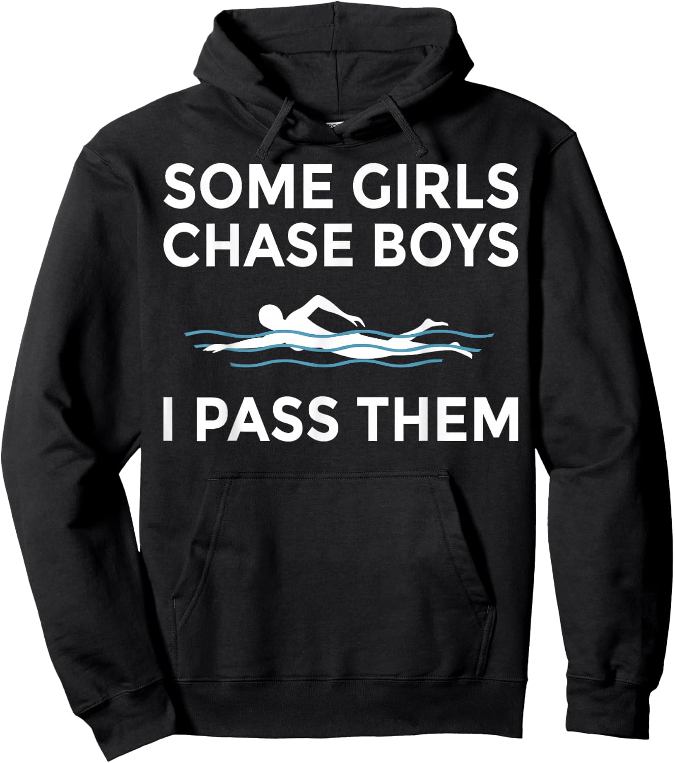 Funny Swimming Gift Girls Women Swim Athletes Swimmer Hoodie - Hoodie | Black