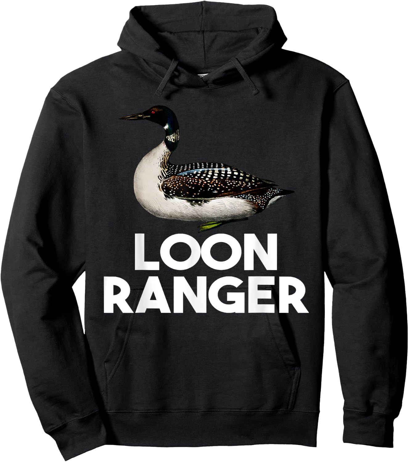 Loon Ranger Funny Common Loon Bird Watching Hoodie - Hoodie | Black
