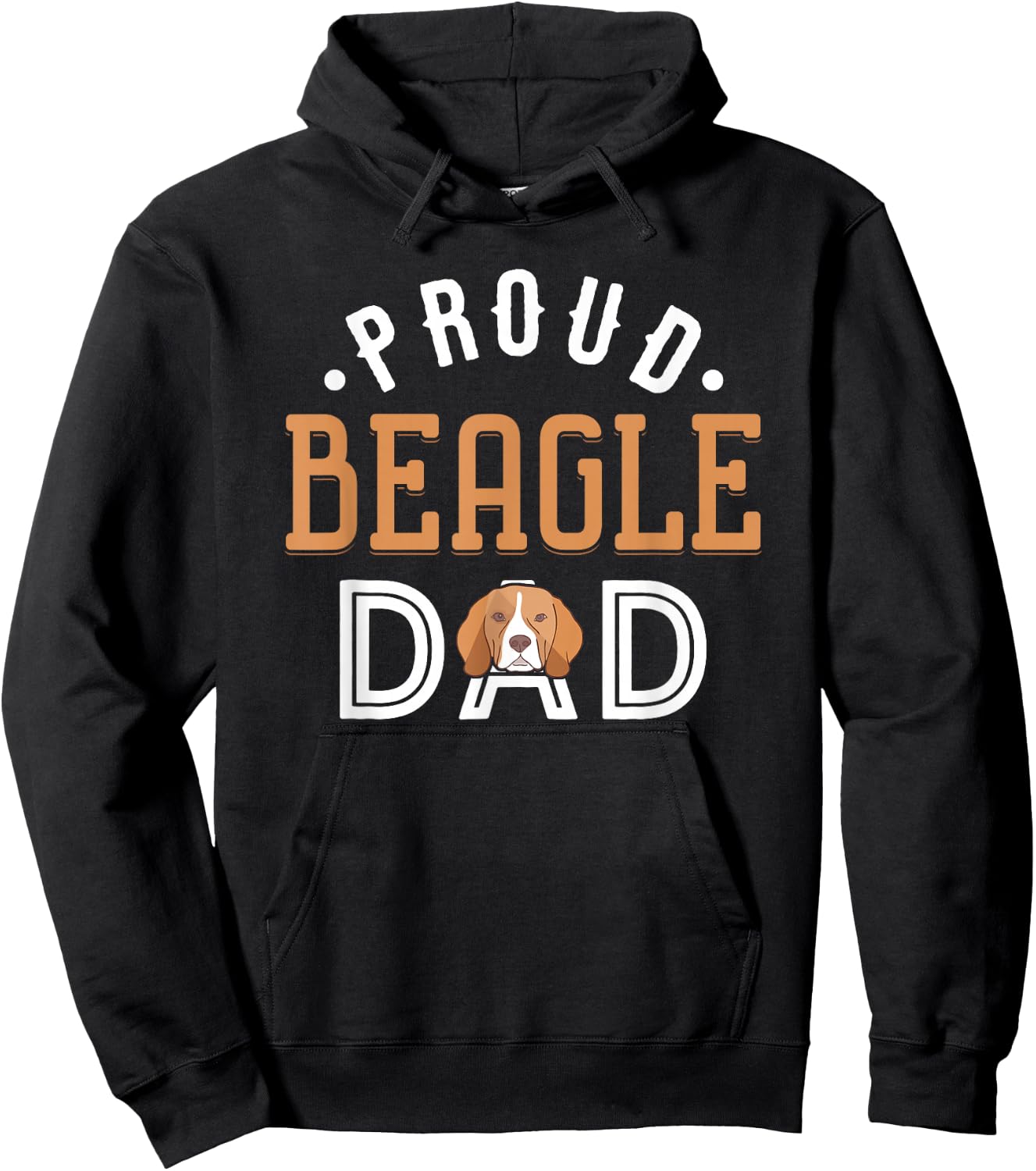 Beagle Dad Shirt Funny Father's Day Dog Lover Gift Proud Hoodie - Hoodie | Black