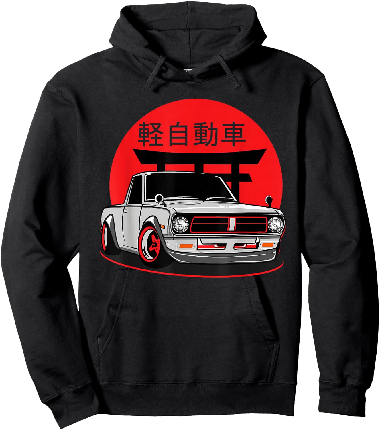 Mini Truck Kei JDM Japanese Drift Car Japan Vintage Graphic Hoodie - Hoodie | Black