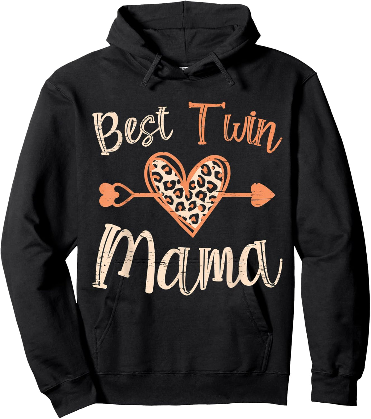 Best Twin Mama Momma and Baby First Mothers Day Hoodie - Hoodie | Black