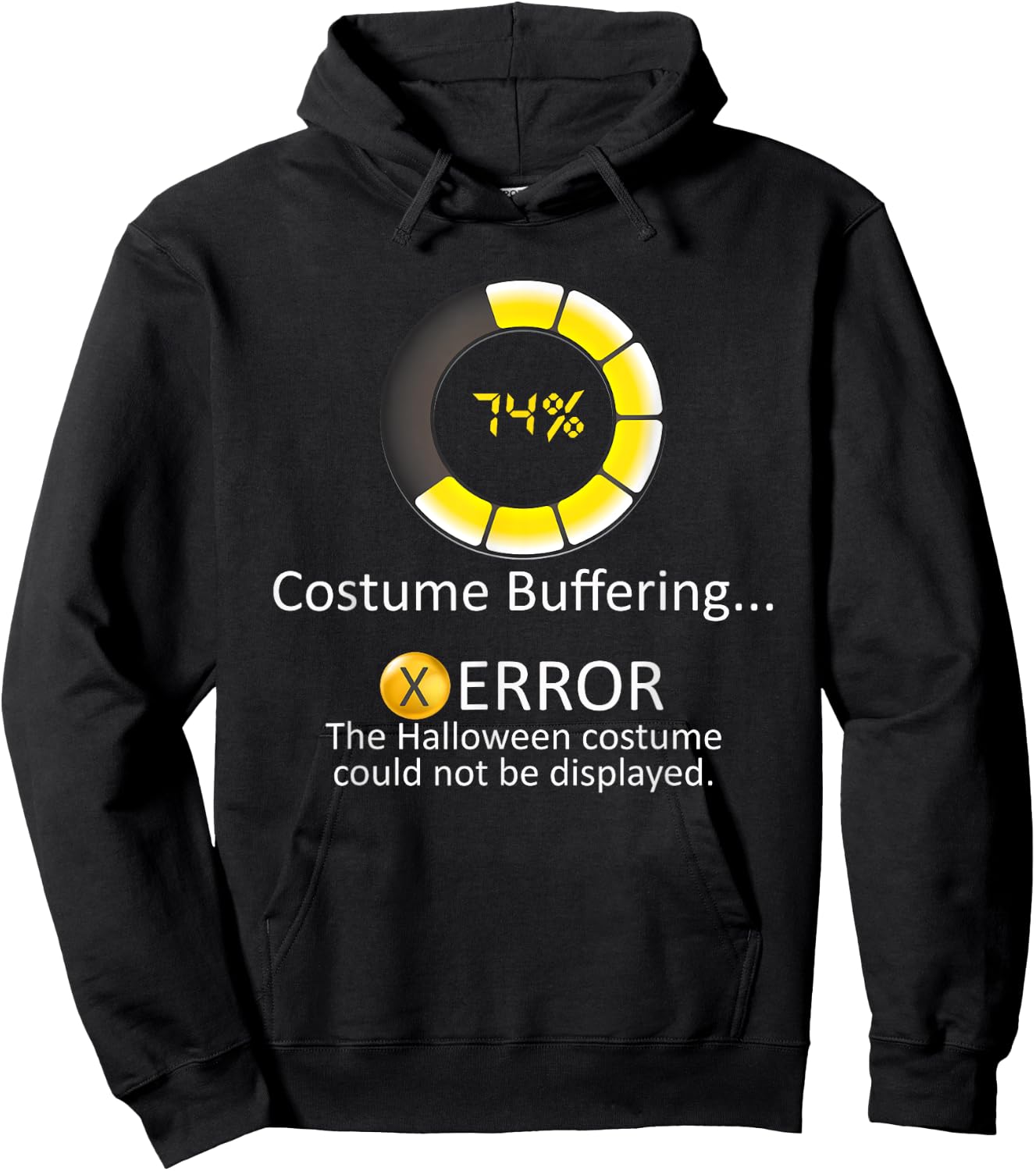 Halloween Costume Buffering - Could Not Be Displayed Error Hoodie - Hoodie | Black