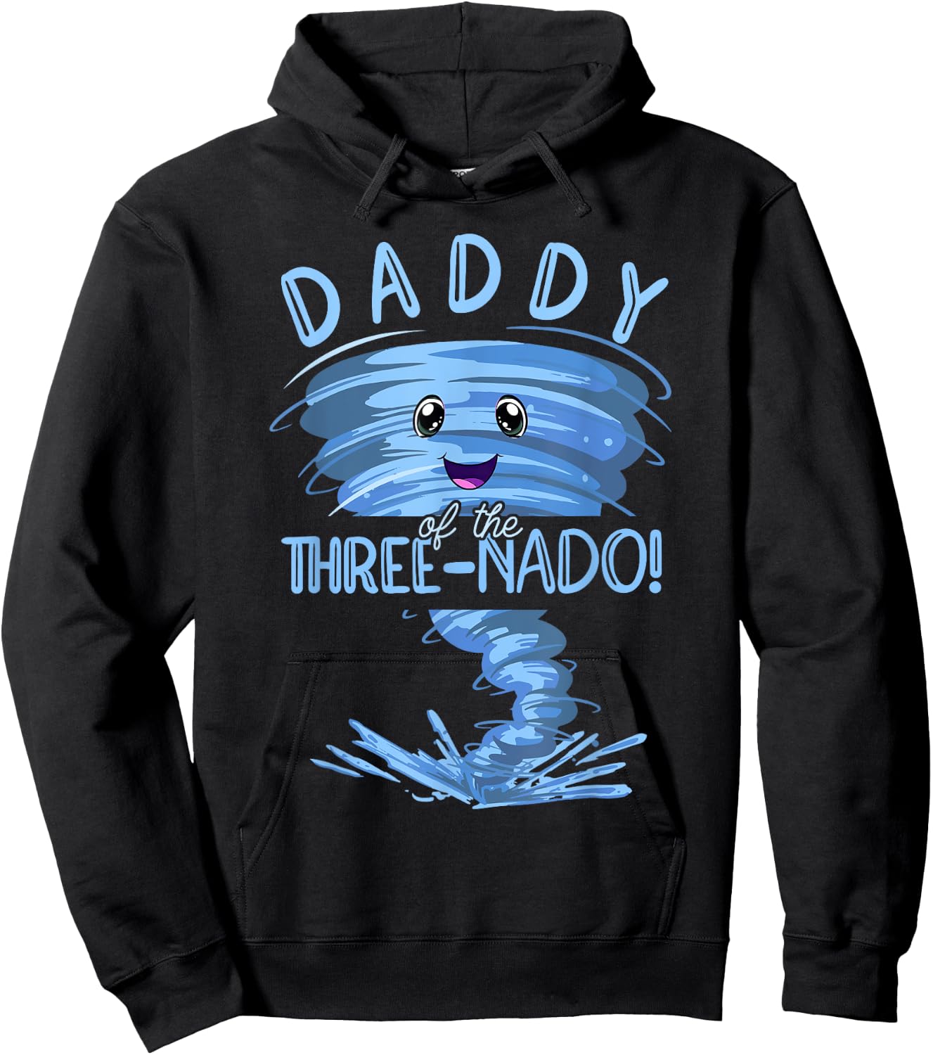 Daddy of the Three-Nado | Party 3nd Birthday | Tornado Dad Hoodie - Hoodie | Black