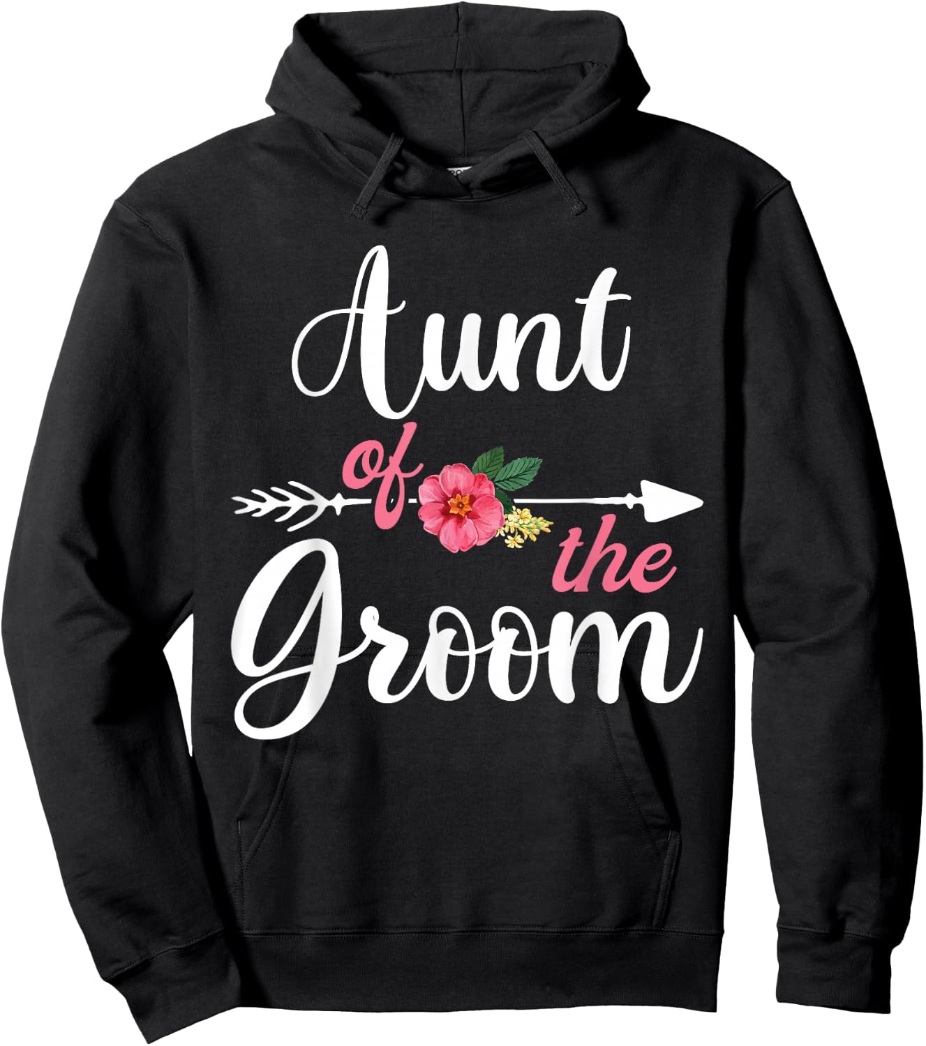 Aunt Of The Groom Shirts , Bachelor Party Aunty Hoodie - Hoodie | Black