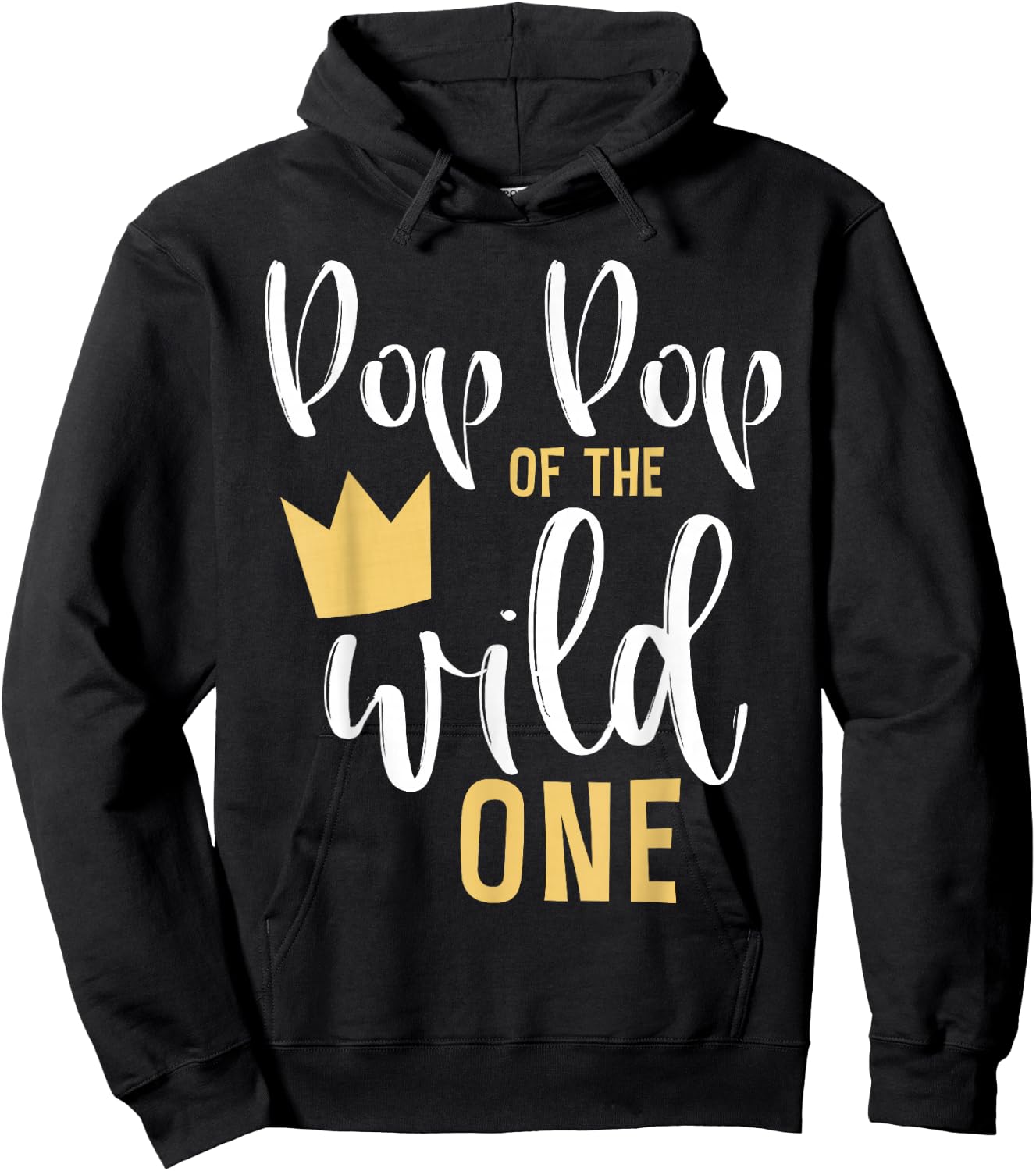 Pop Pop of the Wild One Matching 1st Birthday First Thing Hoodie - Hoodie | Black