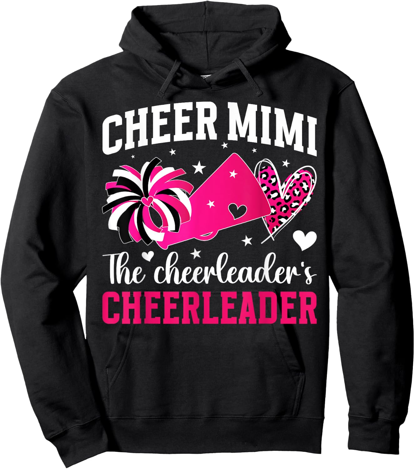 Cheer Mimi The Cheerleader's Cheerleader Mimi Grandma Hoodie - Hoodie | Black