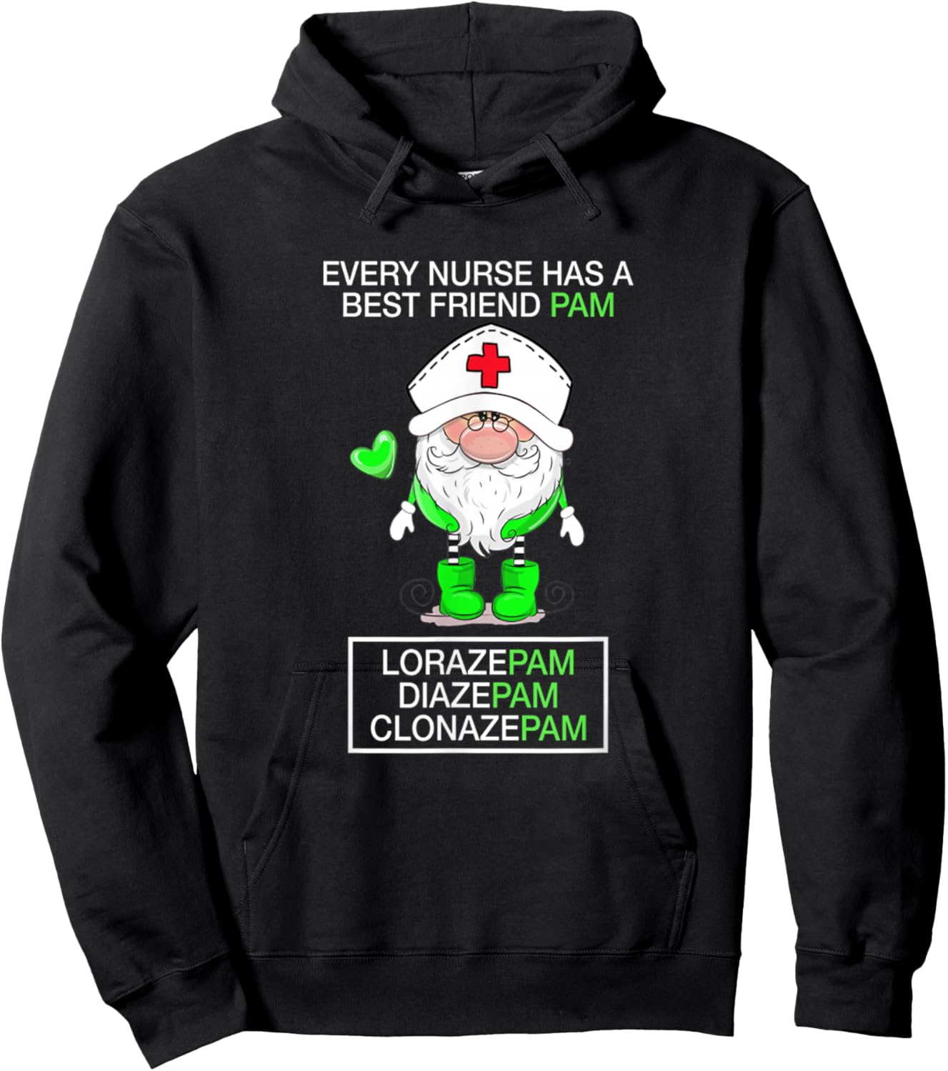 Every nurse has a best friend pam Lorazepam Diazepam Hoodie - Hoodie | Black