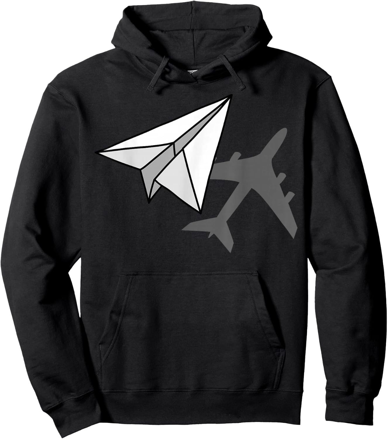 Pilot Paper Airplane Aviator Airman Airwoman Flying Plane Hoodie - Hoodie | Black