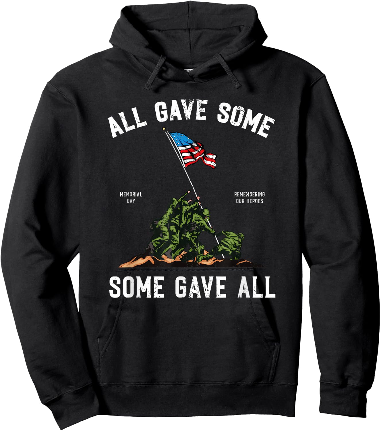 Some Gave All , Memorial Day Shirt Hoodie - Hoodie | Black