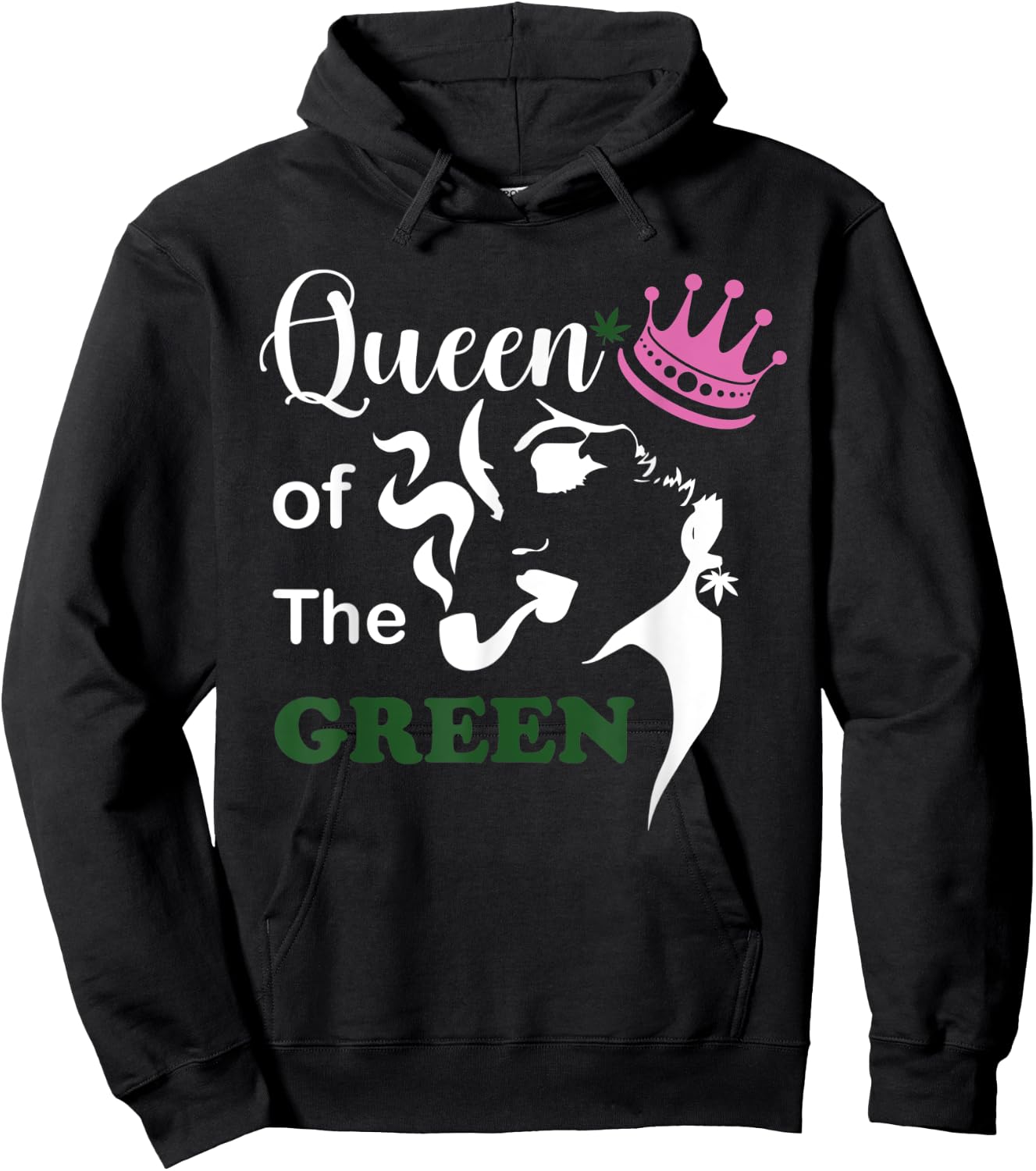Queen Of Green Weed Cannabis of St Patricks Marijuana Hoodie - Hoodie | Black