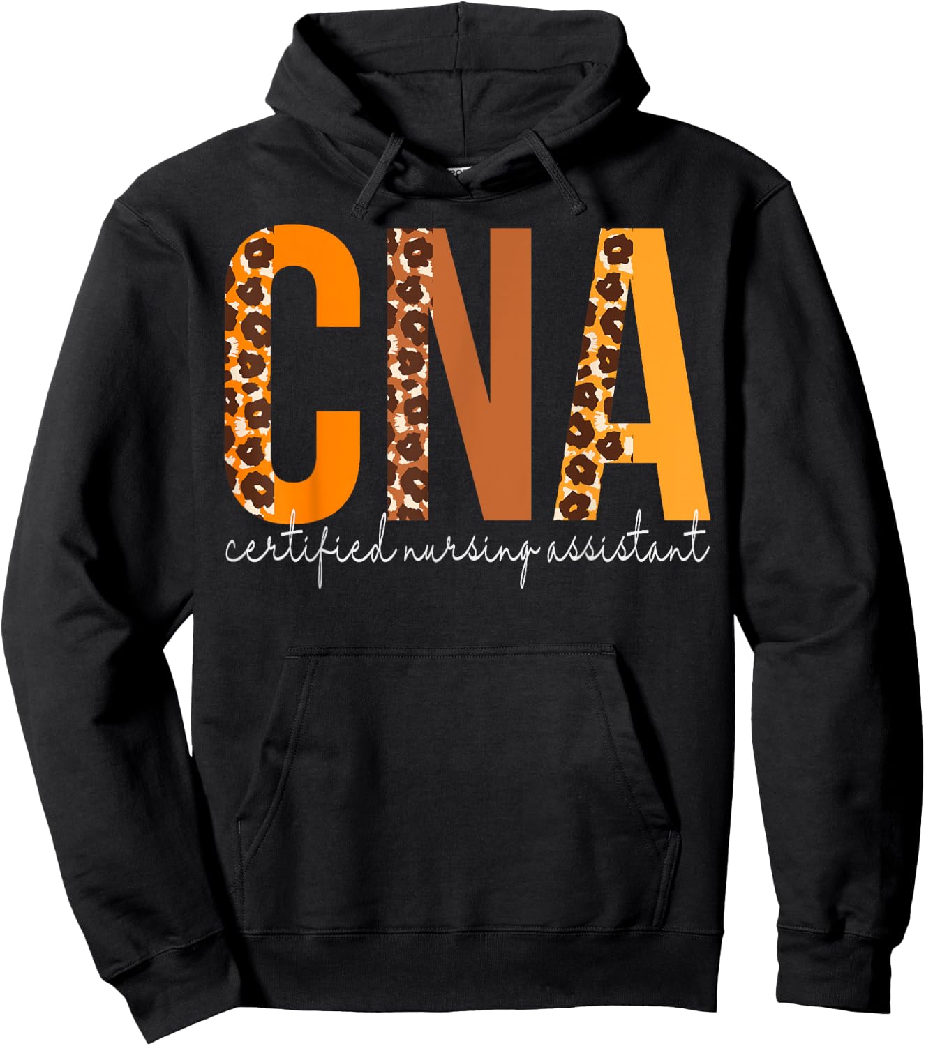 CNA Certified Nursing Assistant leopard Fall Autumn Lovers Hoodie - Hoodie | Black