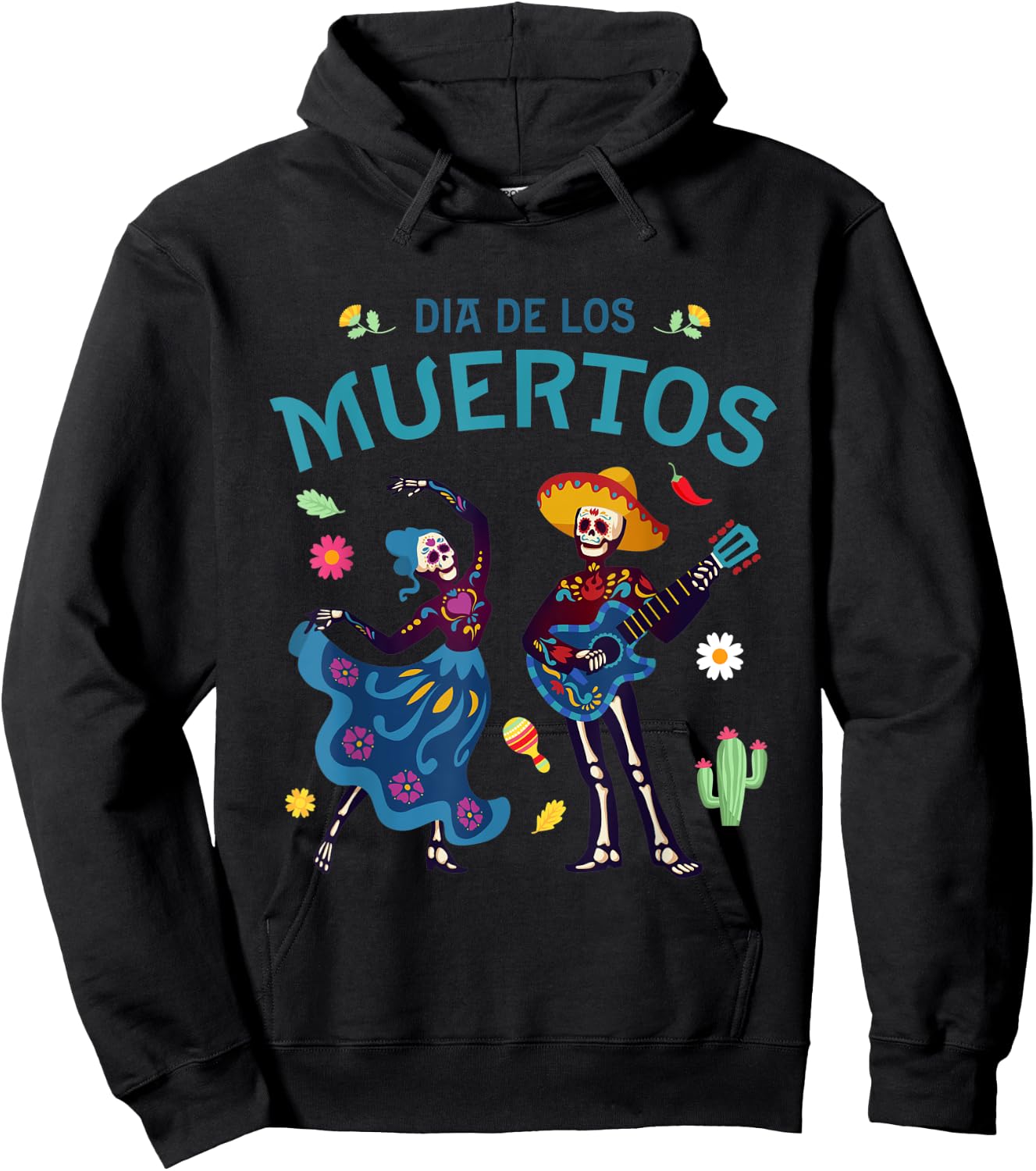 Dia De Los Muertos Mexican Day of the Dead Couple Dancing Hoodie - Hoodie | Black
