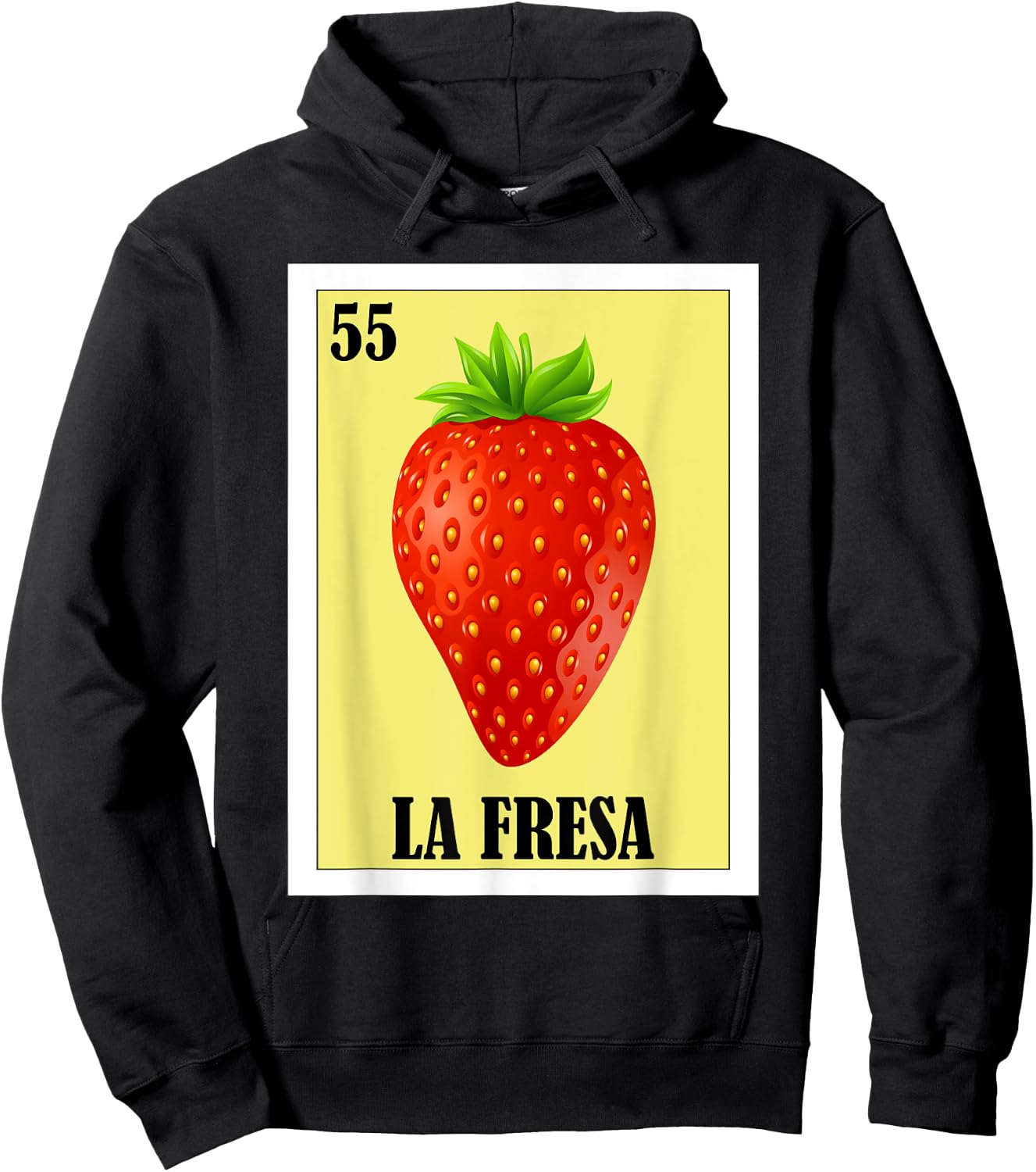 Funny Mexican Design - La Fresa Hoodie - Hoodie | Black