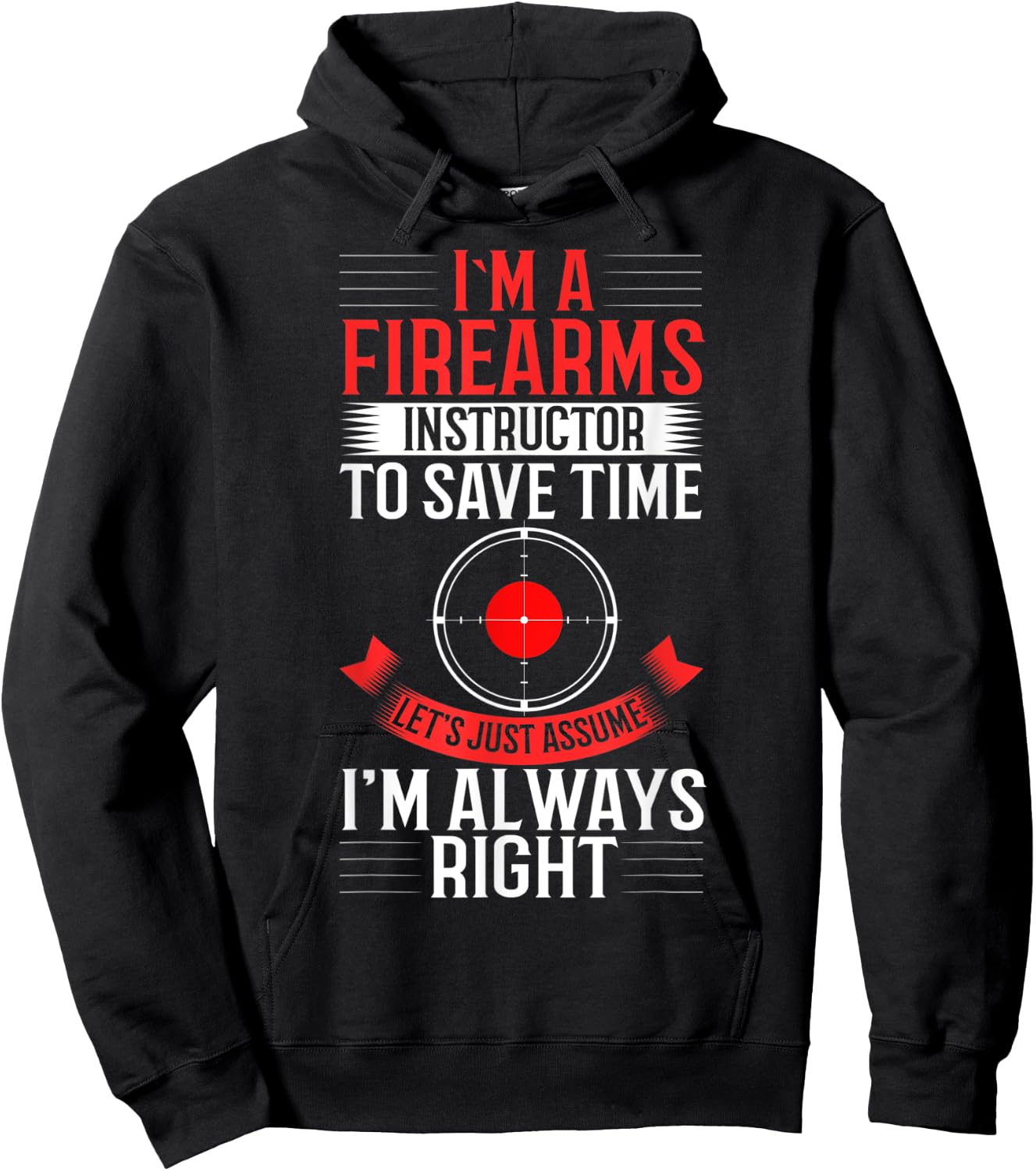Firearm Instructor Gun Shooting Safety Weapon Training Hoodie - Hoodie | Black