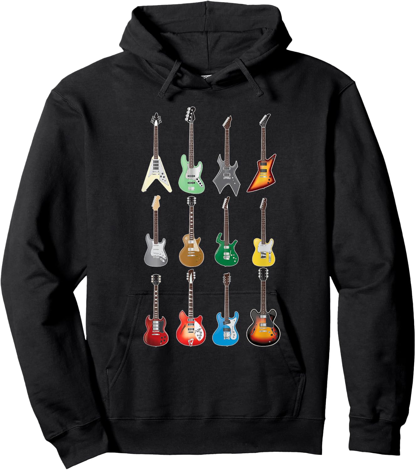 Electric Guitarist - Vintage Guitar Collection 2 Hoodie - Hoodie | Black