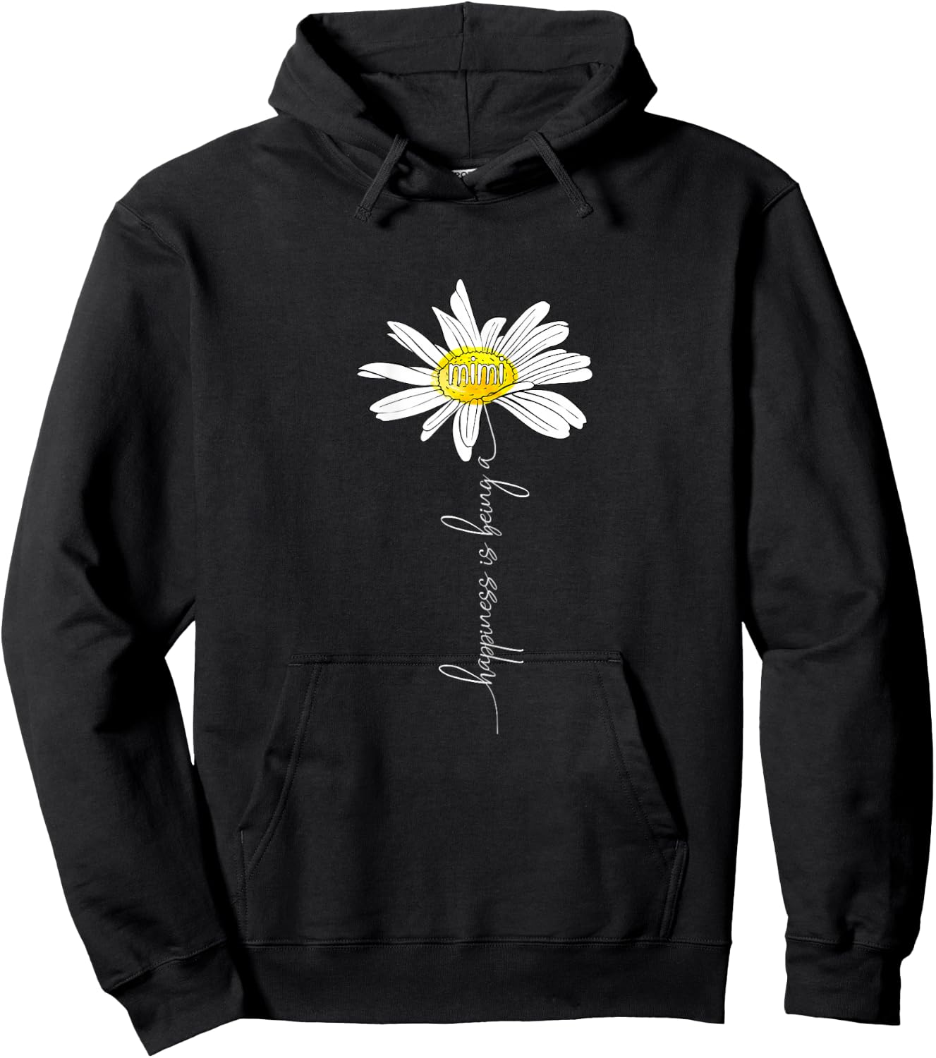 Happiness Is Being A Mimi Daisy Mother's Day Gifts Hoodie - Hoodie | Black