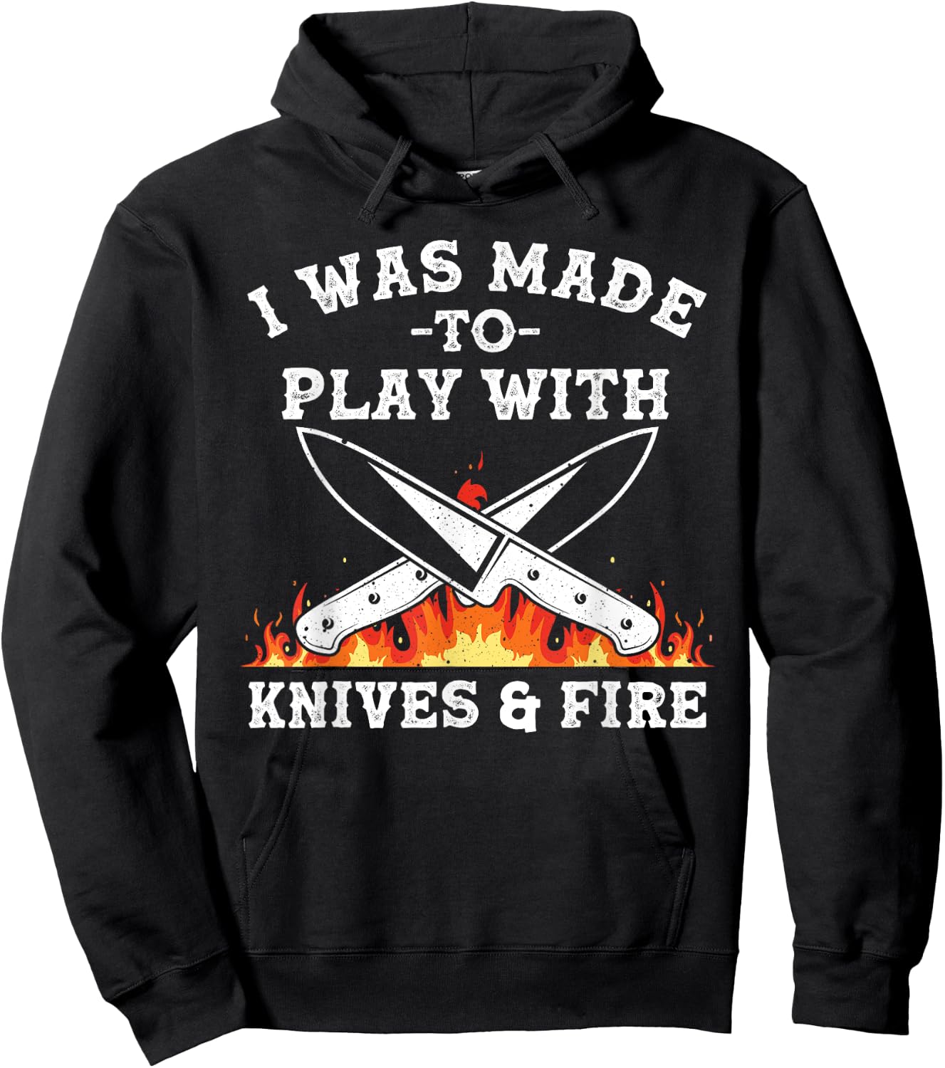 Funny Chef Design Women Knives Play Cooking Lovers Hoodie - Hoodie | Black