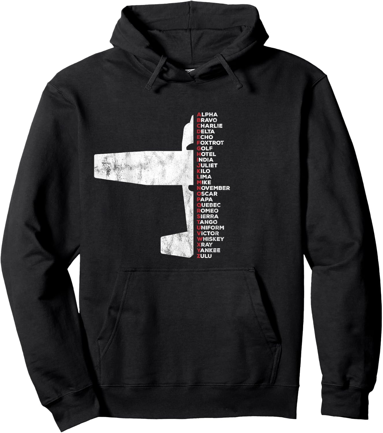 Pilot Phonetic Alphabet C172 Airplane Piper Hoodie - Hoodie | Black