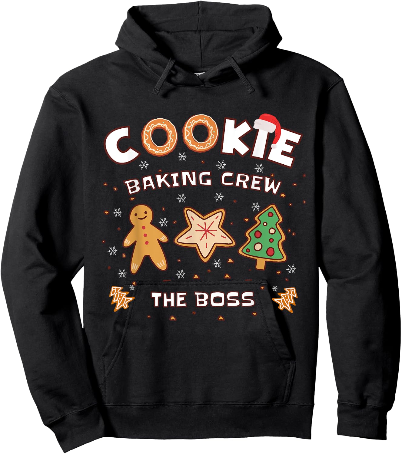 Family Christmas Cookie Baking Crew for the Boss Baker Hoodie - Hoodie | Black