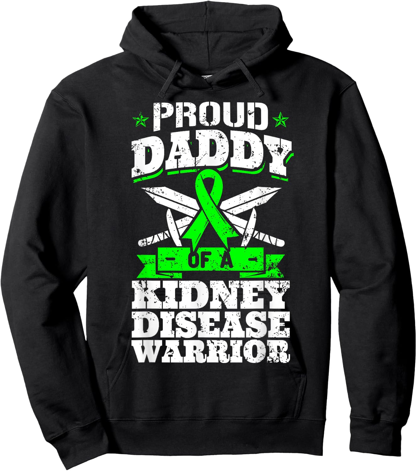 Proud Daddy Of A Kidney Disease Warrior CKD Awareness Dad Hoodie - Hoodie | Black