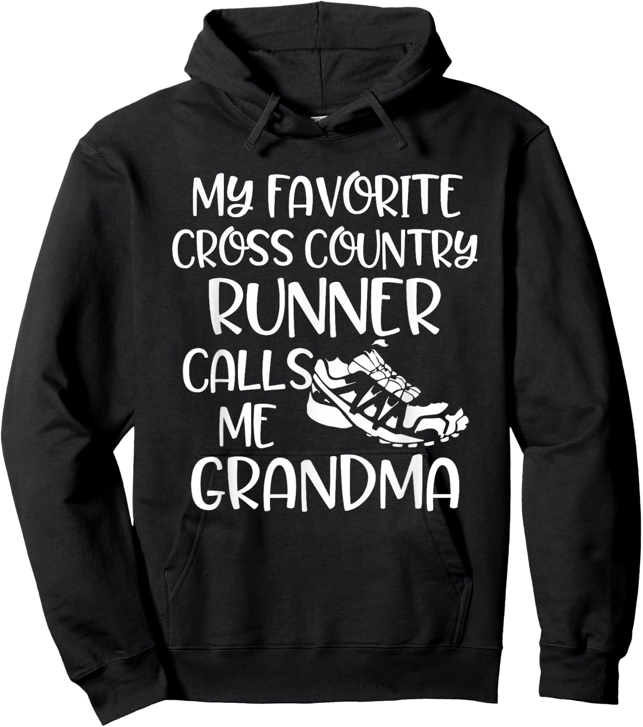 CC My Favorite Cross Country Runner Calls Me Grandma Shoe Hoodie - Hoodie | Black