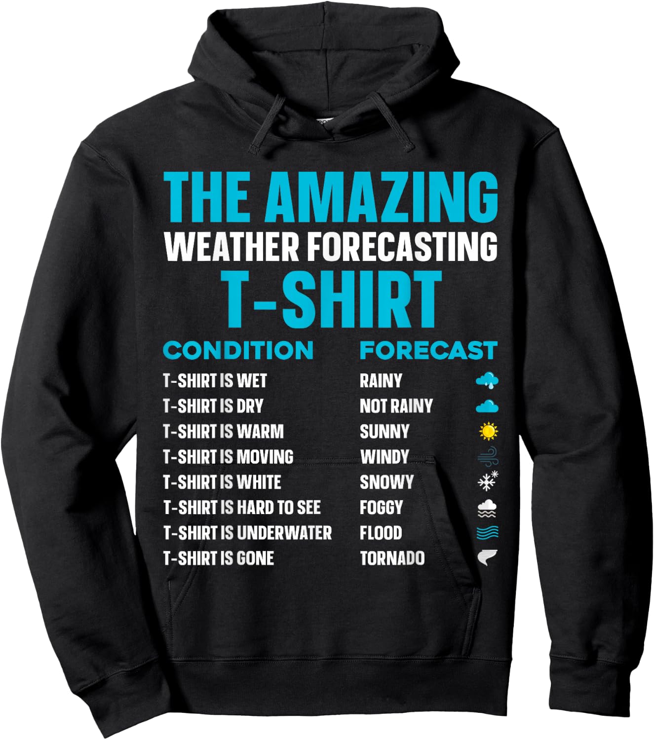 Cool Weather Forecasting Art Women Cloud Meteorology Hoodie - Hoodie | Black