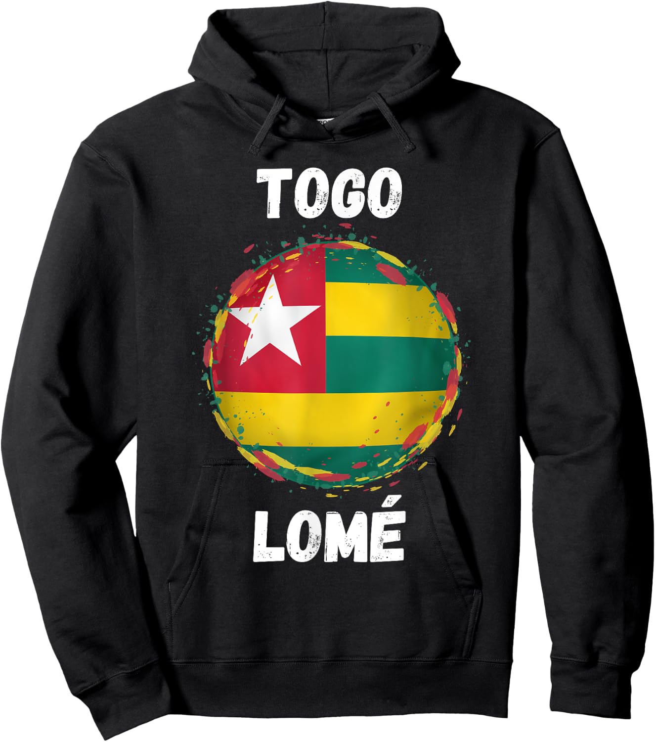 Lome Togo Retro Vintage Togolese Flag Souvenirs Hoodie - Hoodie | Black