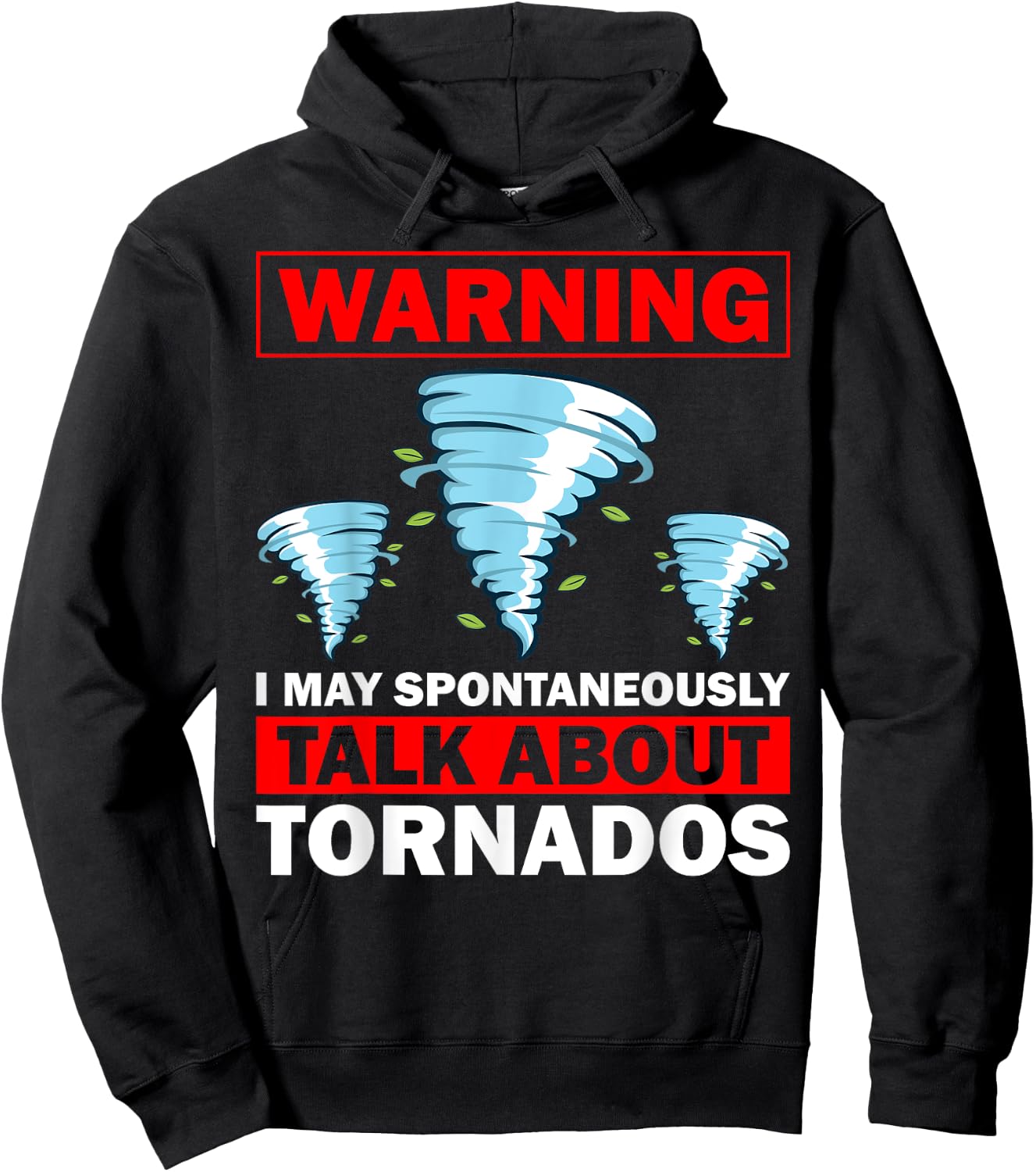 Funny Tornado Designs Women Meteorology Storm Lovers Hoodie - Hoodie | Black