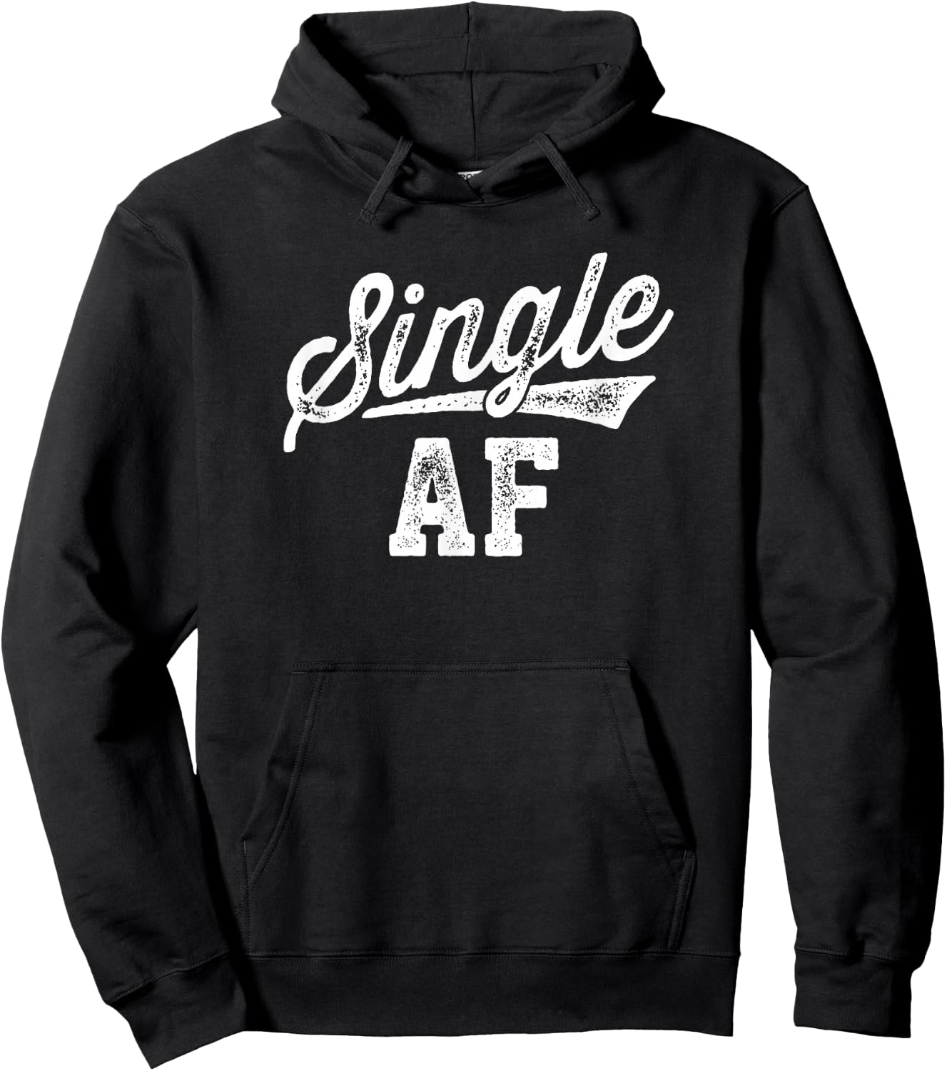 Single AF Funny Singles Awareness Day Anti-Valentine Hoodie - Hoodie | Black