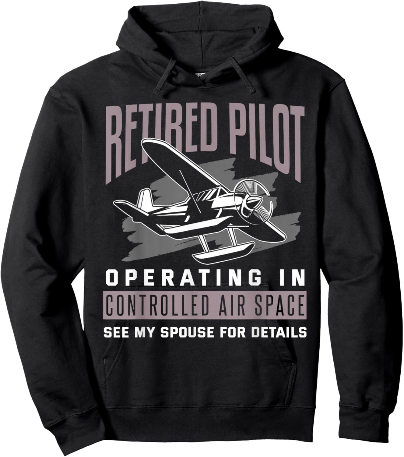 Pilot Retirement Shirt Funny Retired Pilot Gift Hoodie - Hoodie | Black