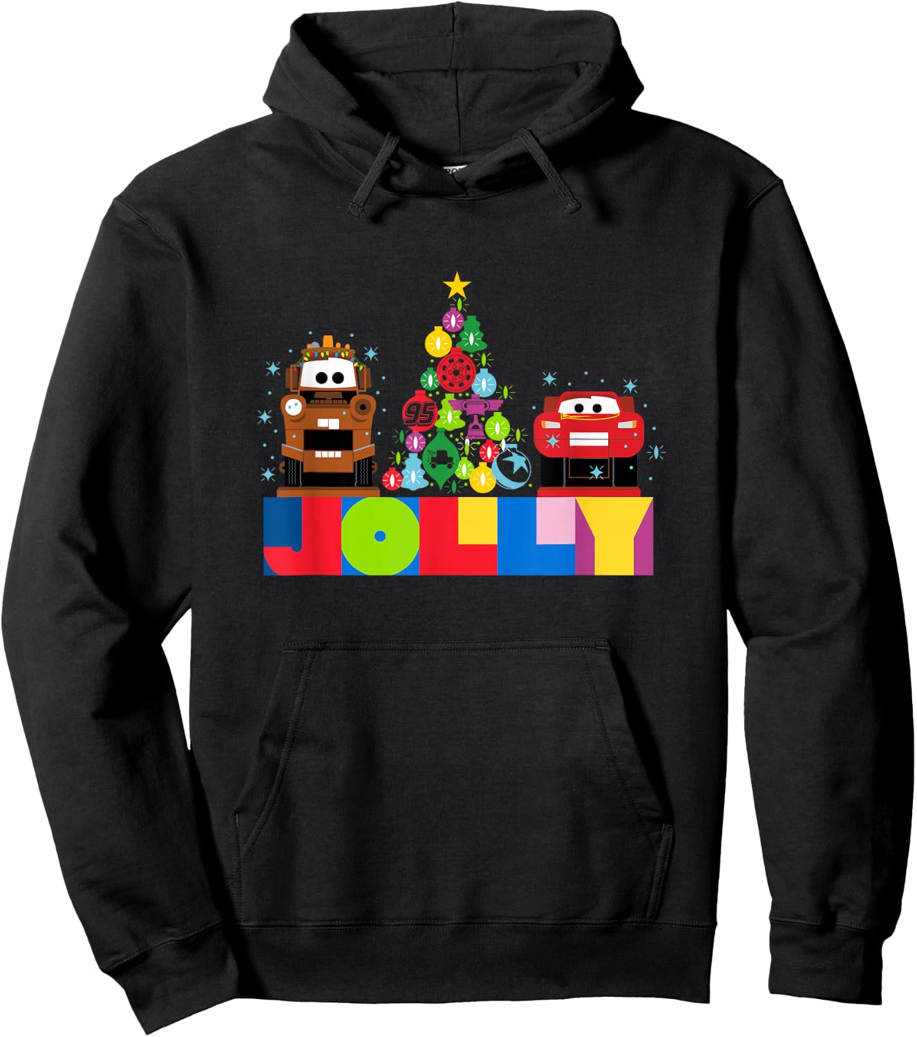 Disney and Pixar's Cars Mater and McQueen Jolly Holiday Hoodie - Hoodie | Black