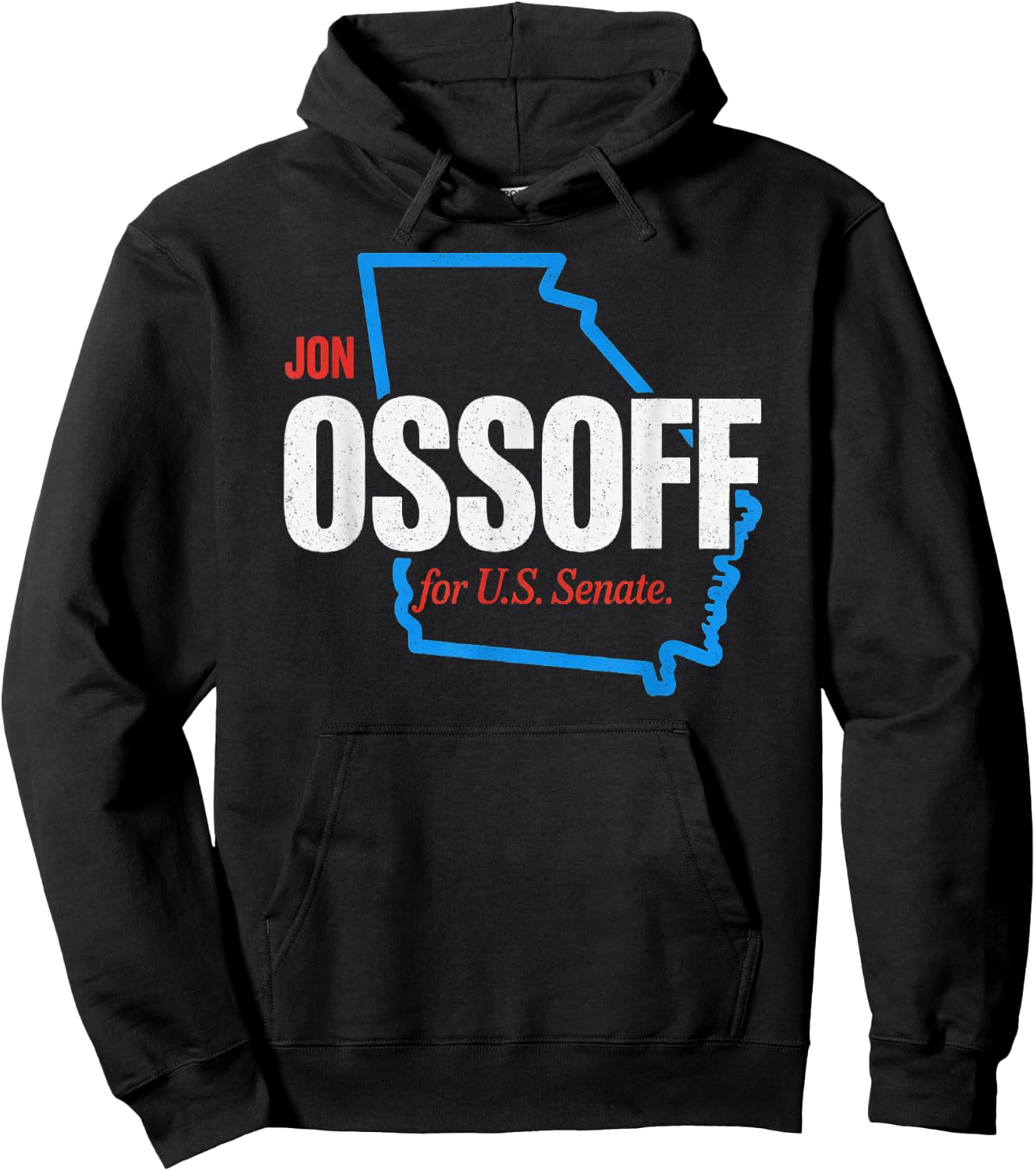 Jon Ossoff for U.S. Senate Georgia State Design Hoodie - Hoodie | Black