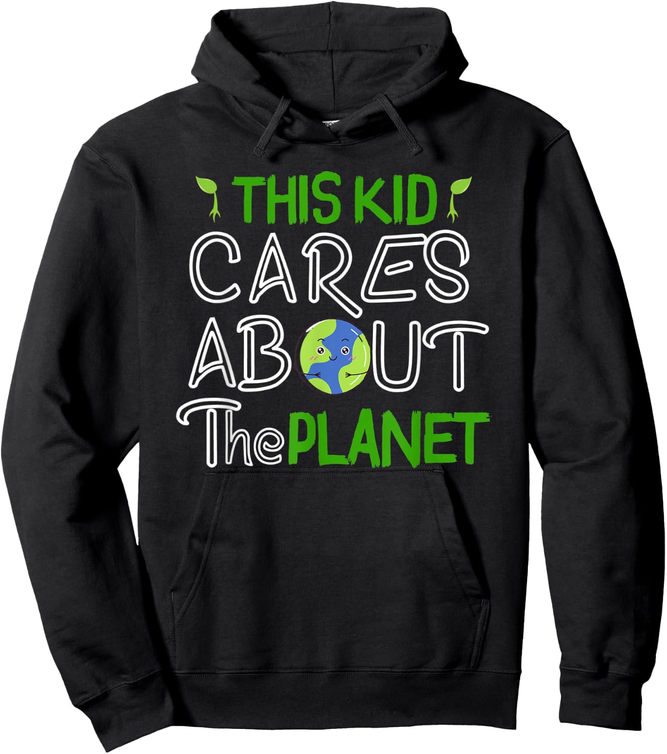 This Kid Cares About the Planet Day Environment Hoodie - Hoodie | Black