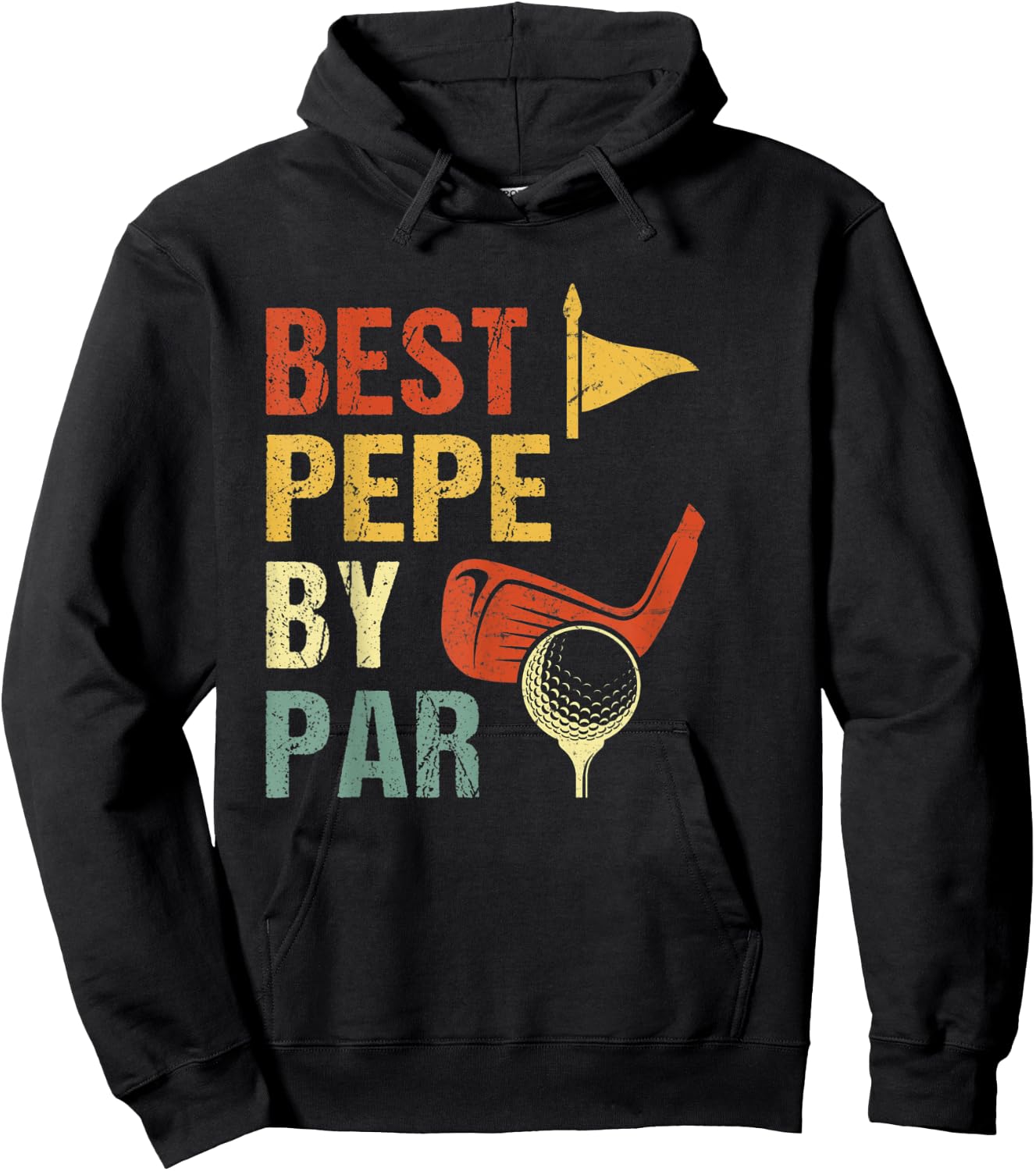 Best Pepe By Par Father's Day Golf Hoodie - Hoodie | Black