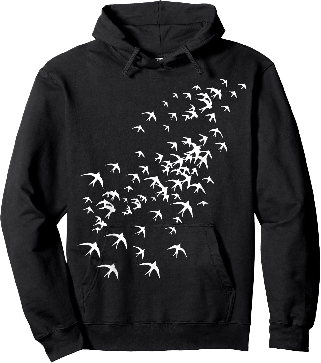 Flock of Flying Birds - Swarm of Swallows for Nature Lovers Hoodie - Hoodie | Black