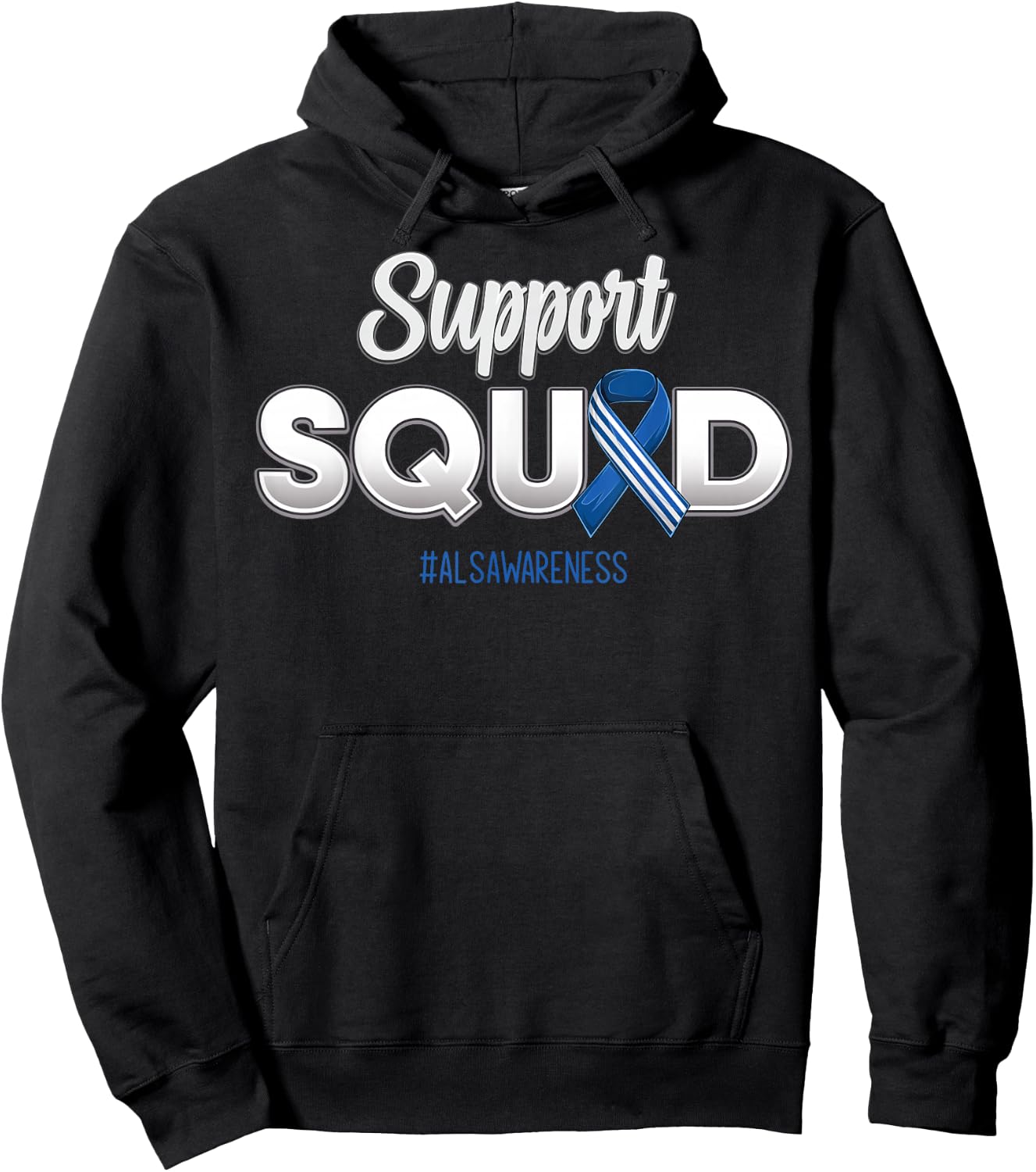 Support Squad ALS Awareness Hope Strong Women Kids Hoodie - Hoodie | Black