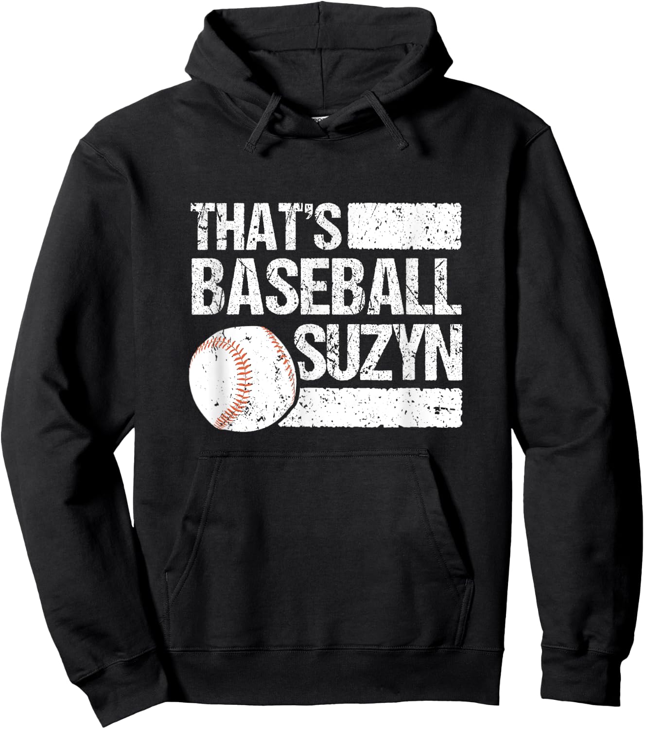 Pitcher Catcher Batter Softball Fan That's Baseball Suzyn Hoodie - Hoodie | Black