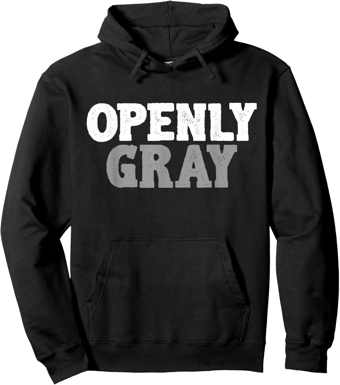 Barber AO Men's Funny & Cute Openly Gray Hair Grey Hair Gift Hoodie - Hoodie | Black
